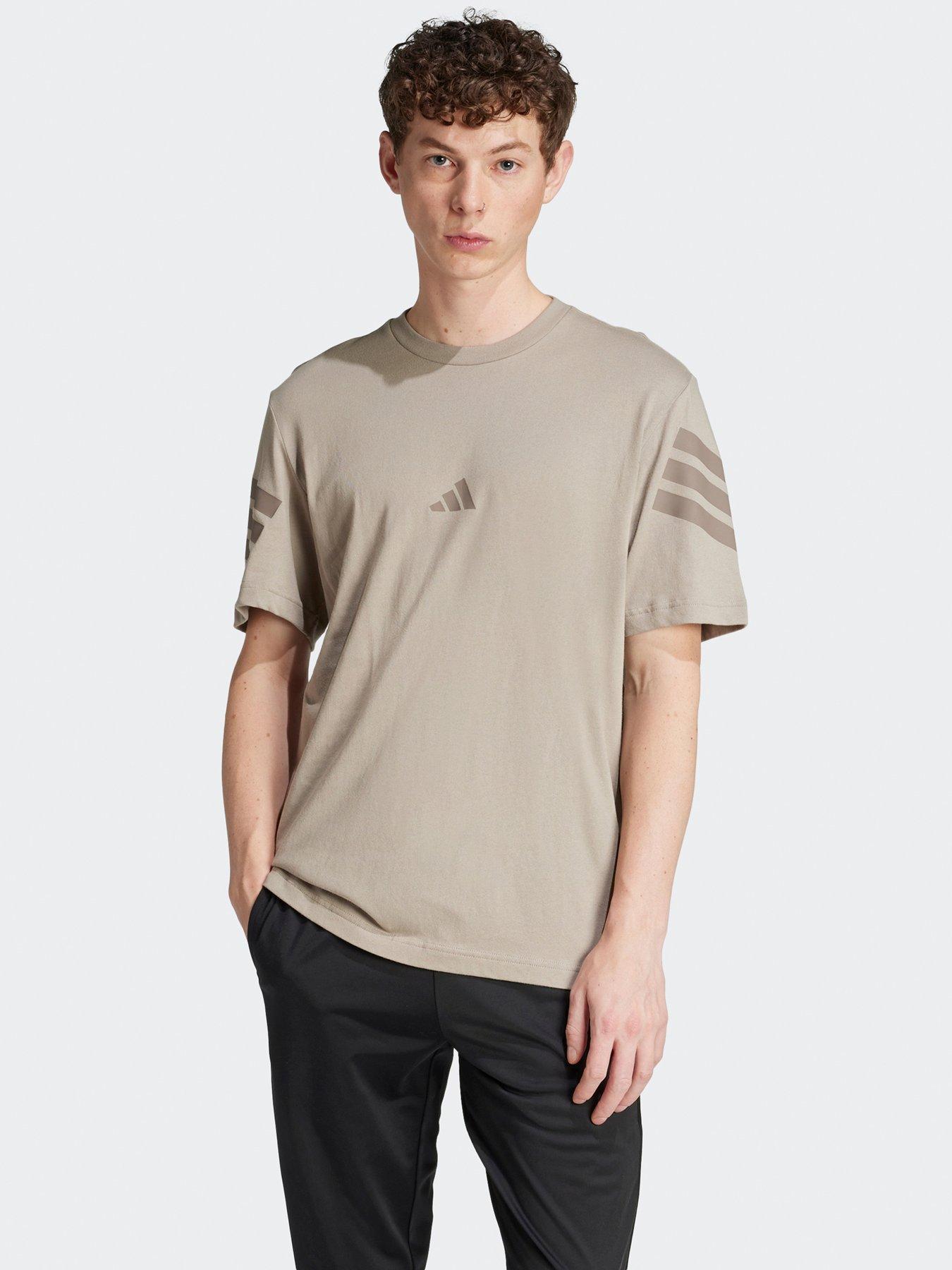 Image of adidas Sportswear Mens Future Icons 3-Stripe T-Shirt - Beige