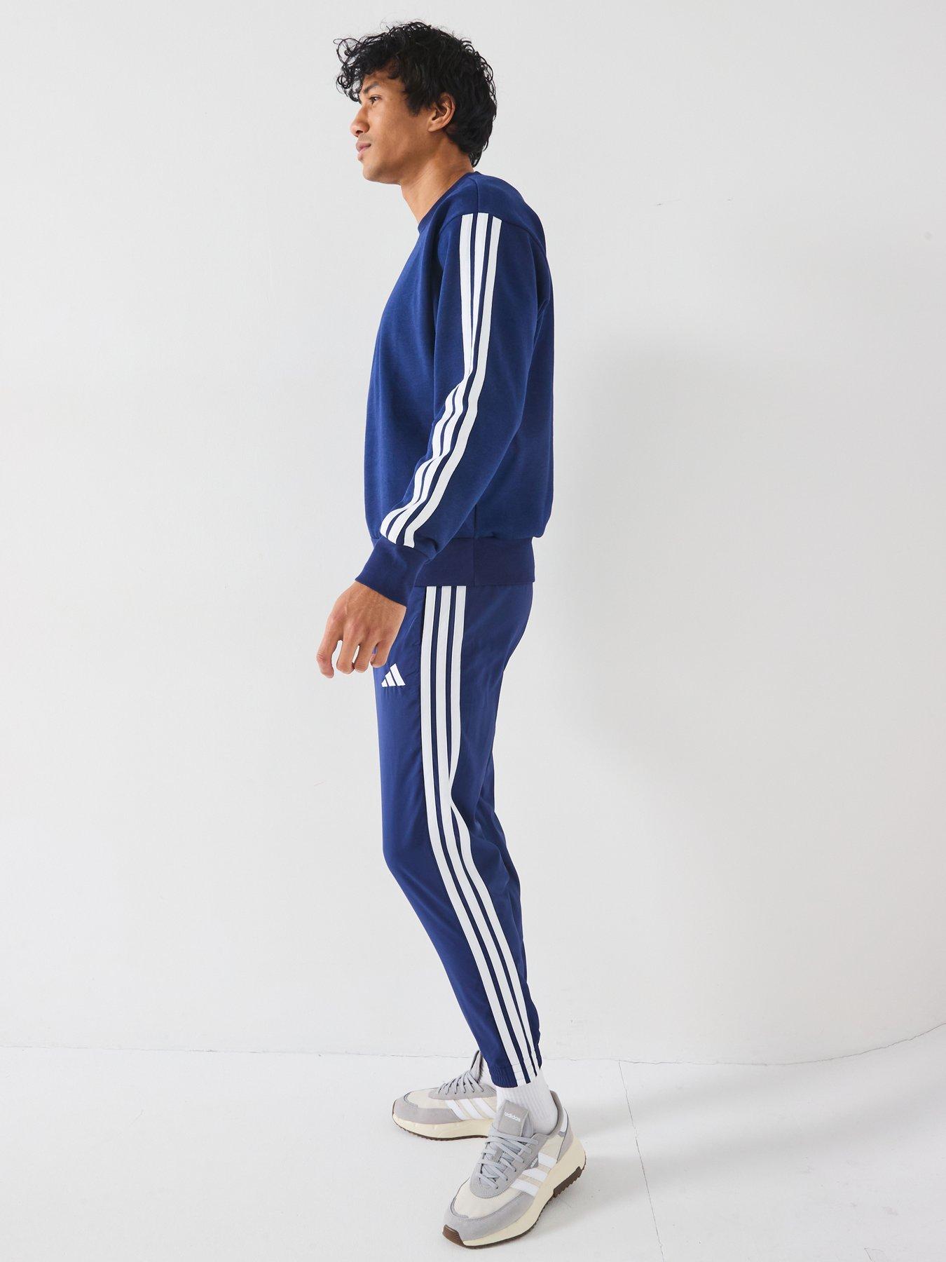 adidas-sportswear-mens-essential-3-stripe-fleece-sweatshirt-blueback