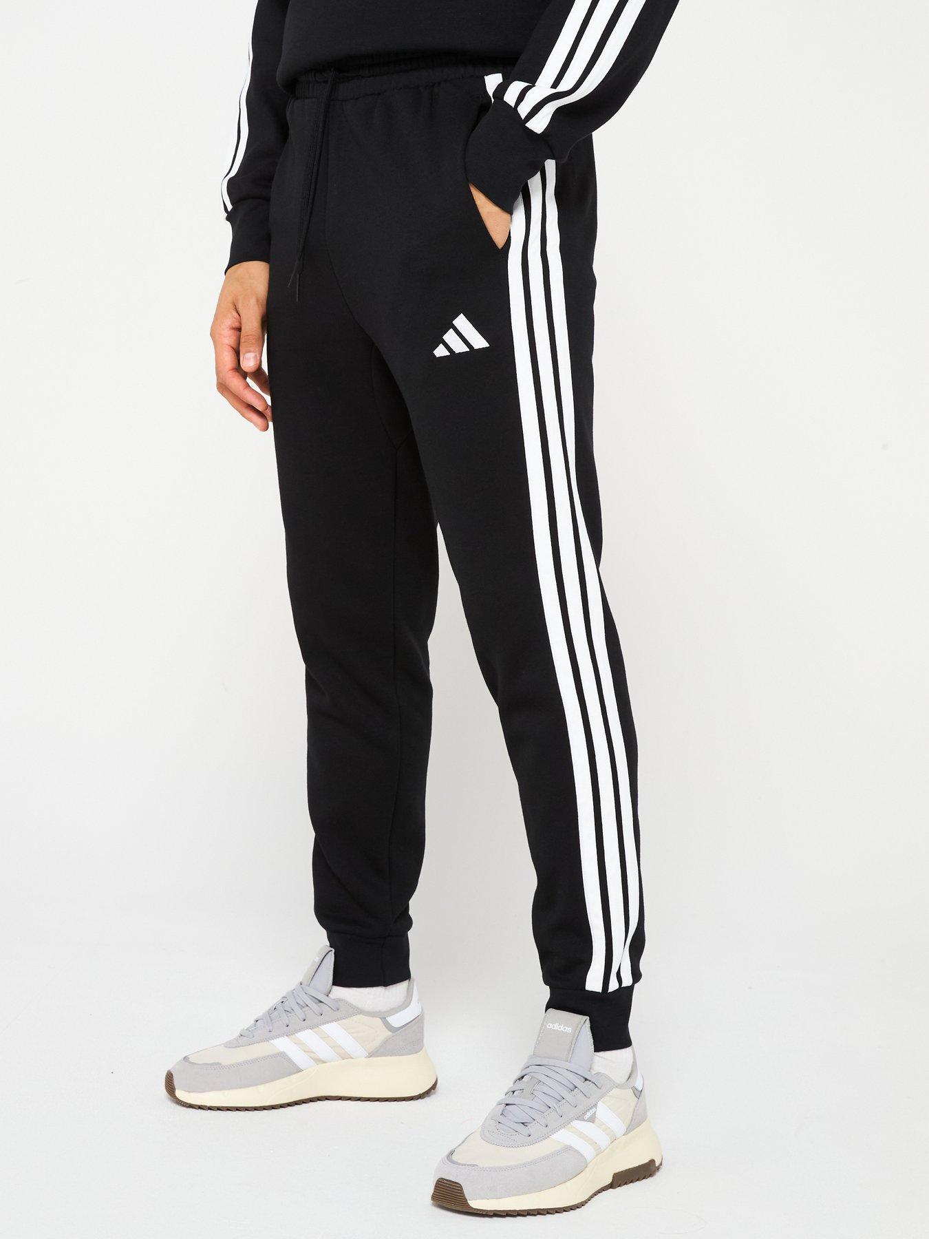 adidas-sportswear-mens-essential-3-stripe-fleece-pant-black