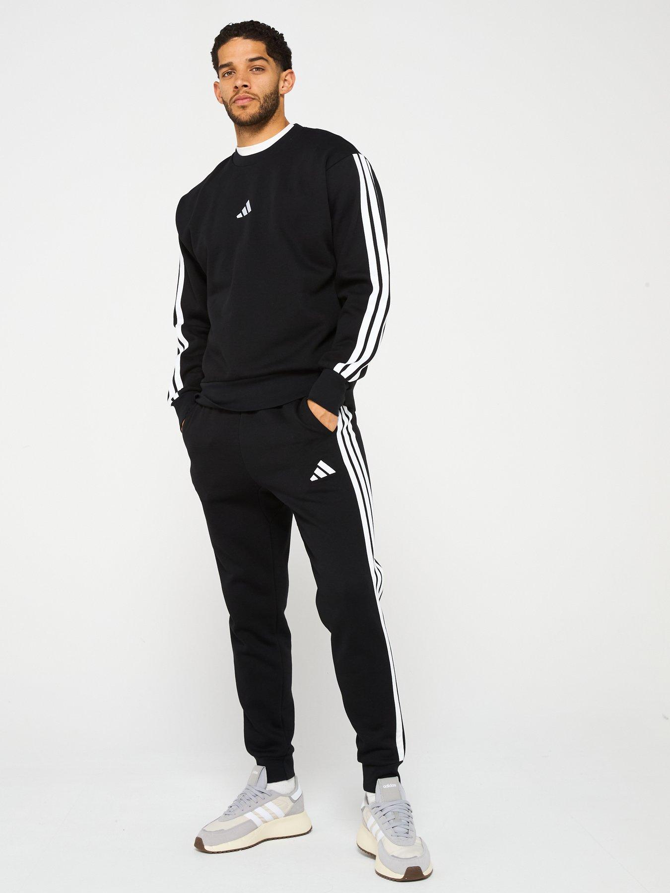 adidas-sportswear-mens-essential-3-stripe-fleece-pant-blackdetail