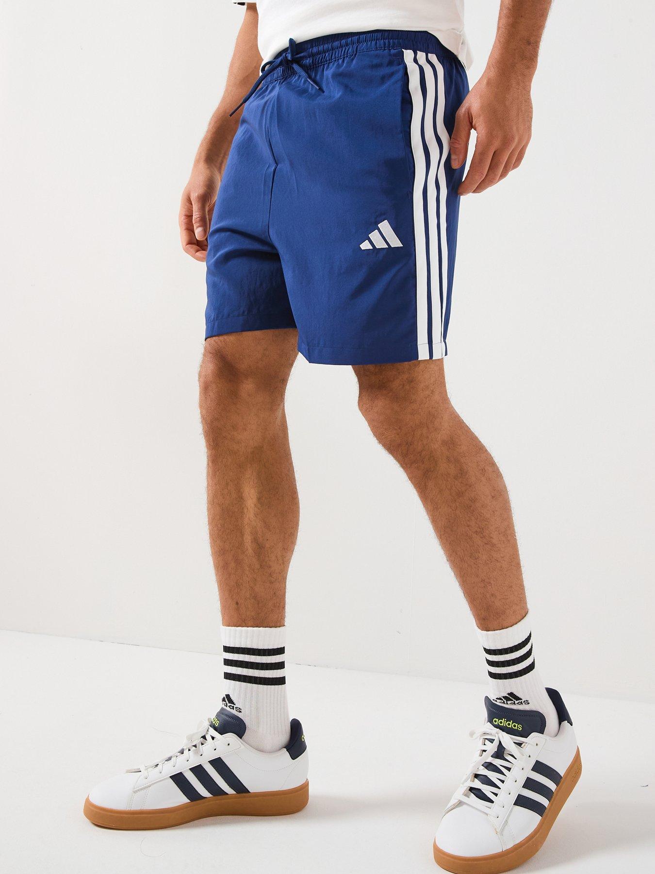 adidas Sportswear Men's Essentials 3-Stripe Chelsea Shorts - Dark Blue/White