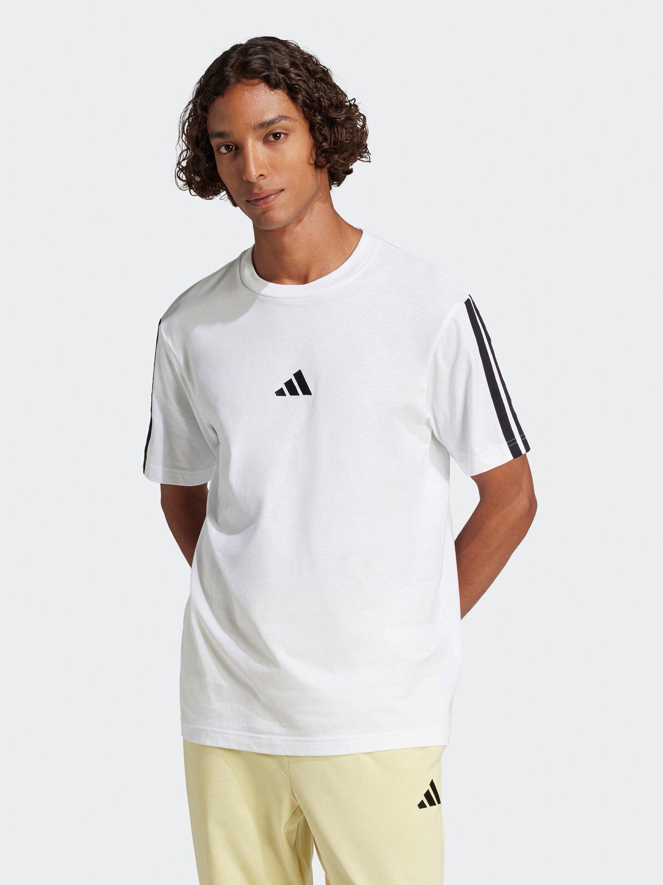 adidas-sportswear-mens-essentials-3-stripe-single-jersey-t-shirt-whitefront