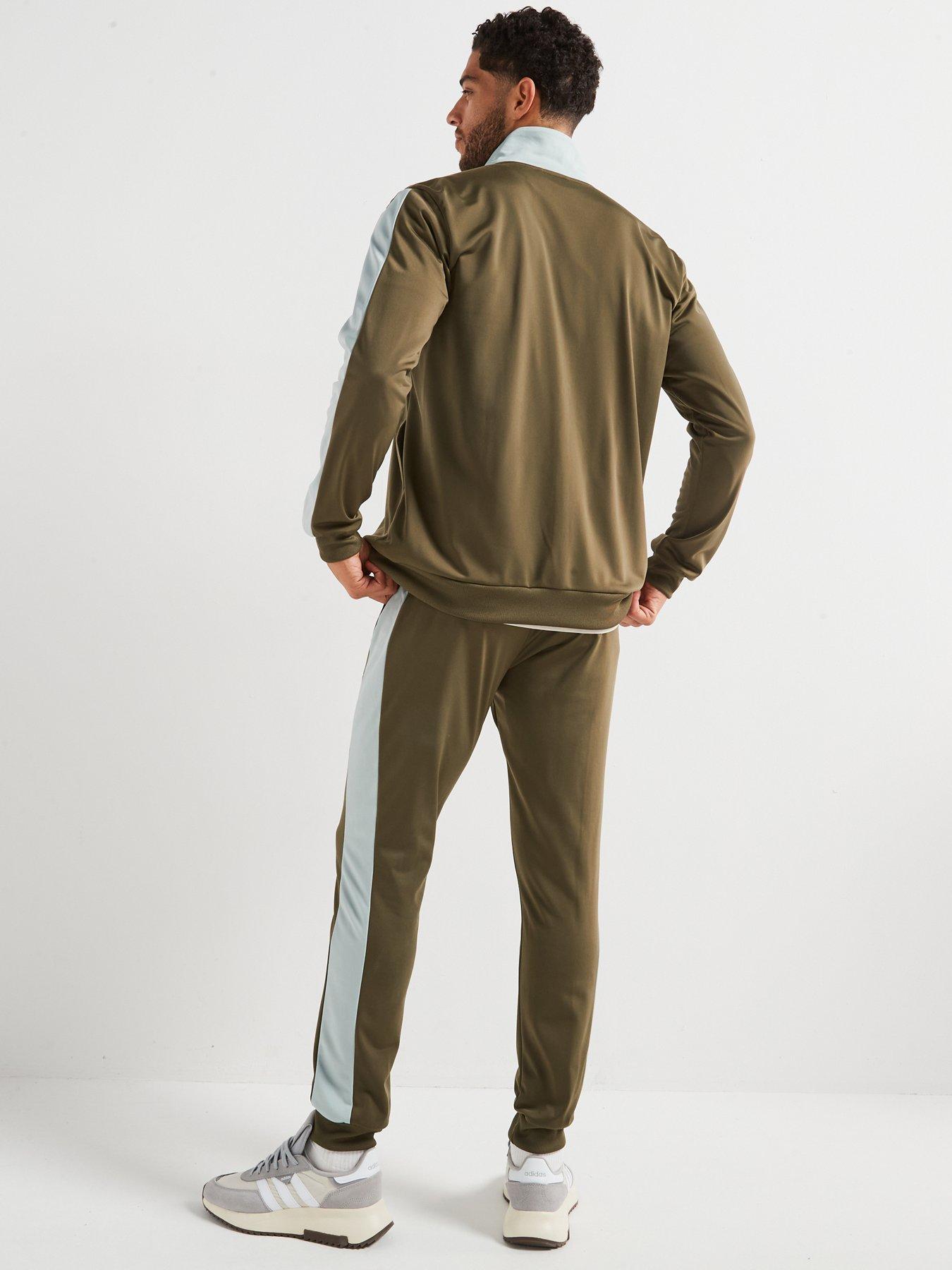 adidas-sportswear-mens-sportswear-tricot-colorblock-tracksuit-greenstillFront