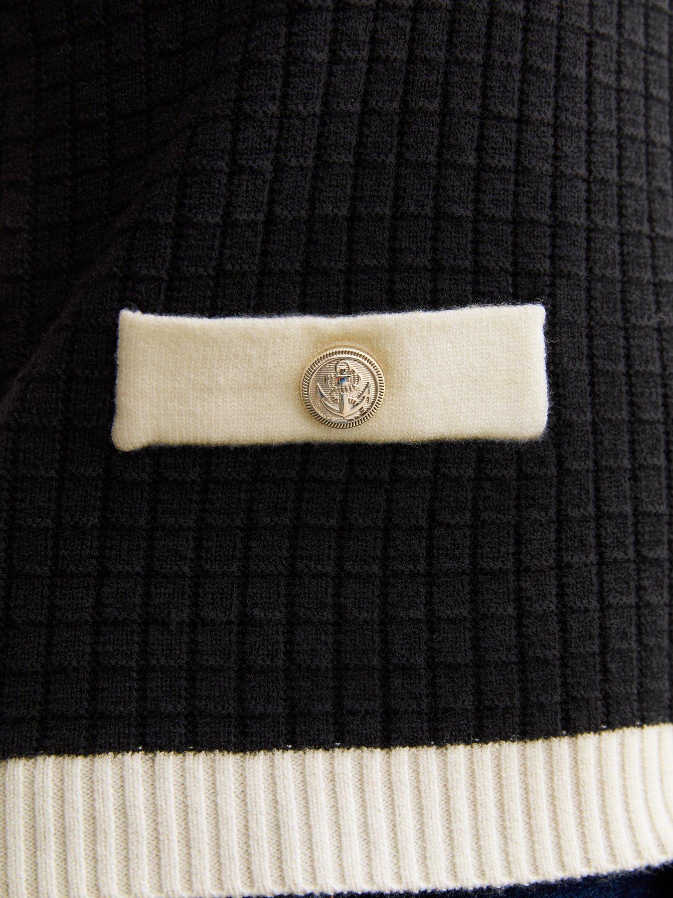 new-look-black-contrast-trim-waffle-knit-vestdetail