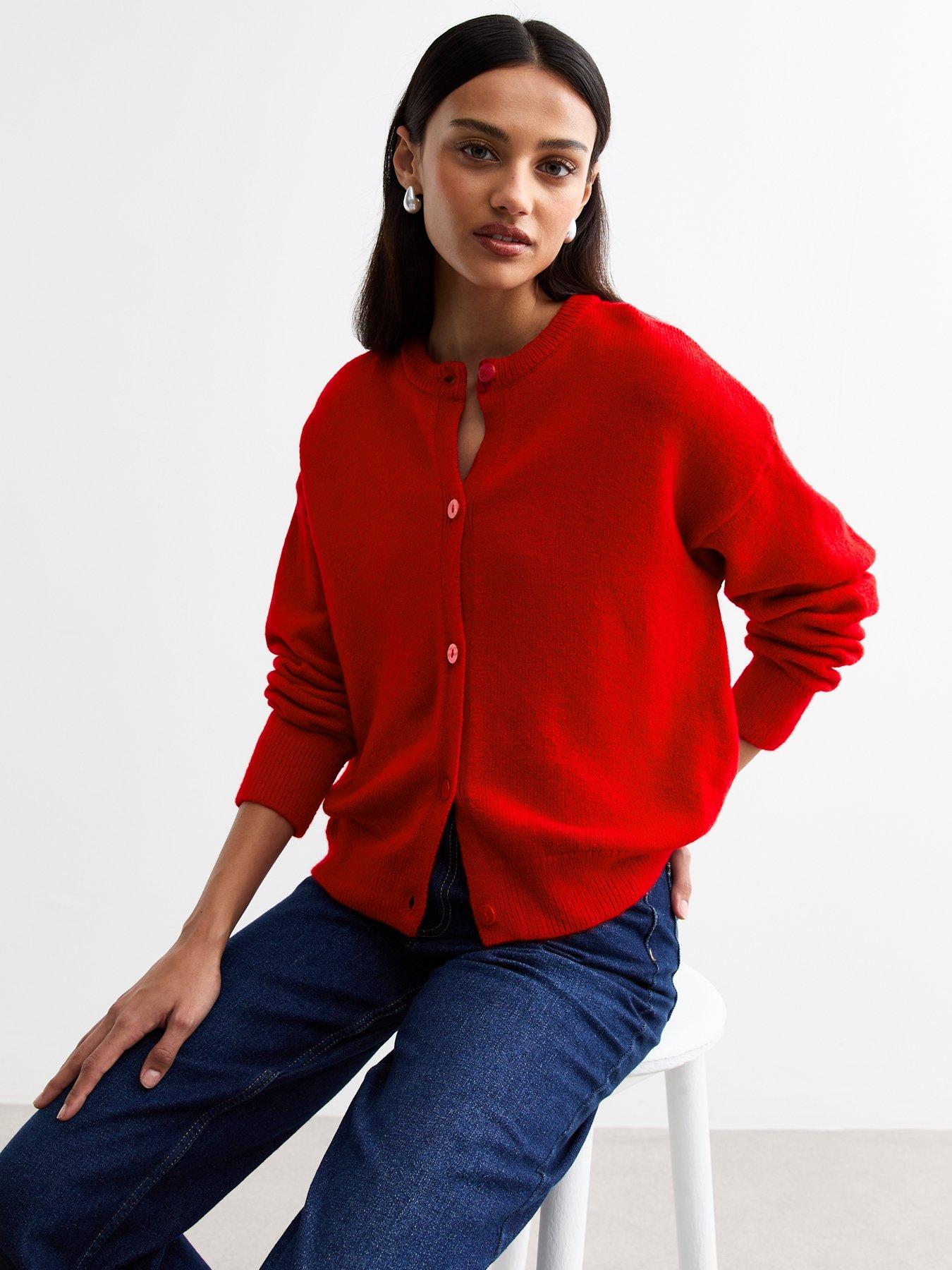 new-look-crew-neck-cardigan-red