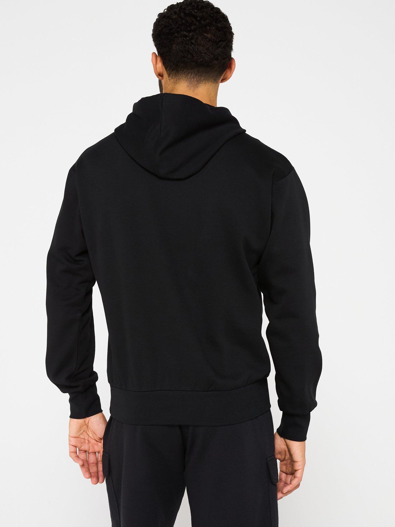 adidas-sportswear-mens-essentials-feelcozy-hoodie-blackstillFront