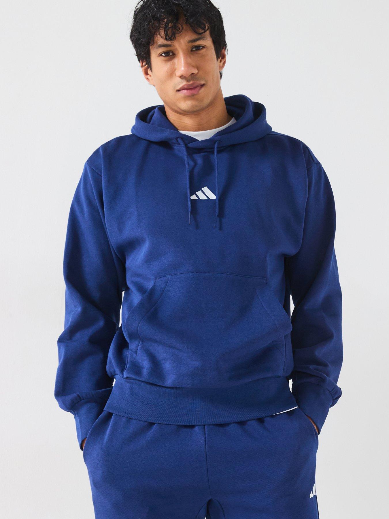 adidas-sportswear-mens-essentials-feelcozy-fleece-hoodie-bluefront