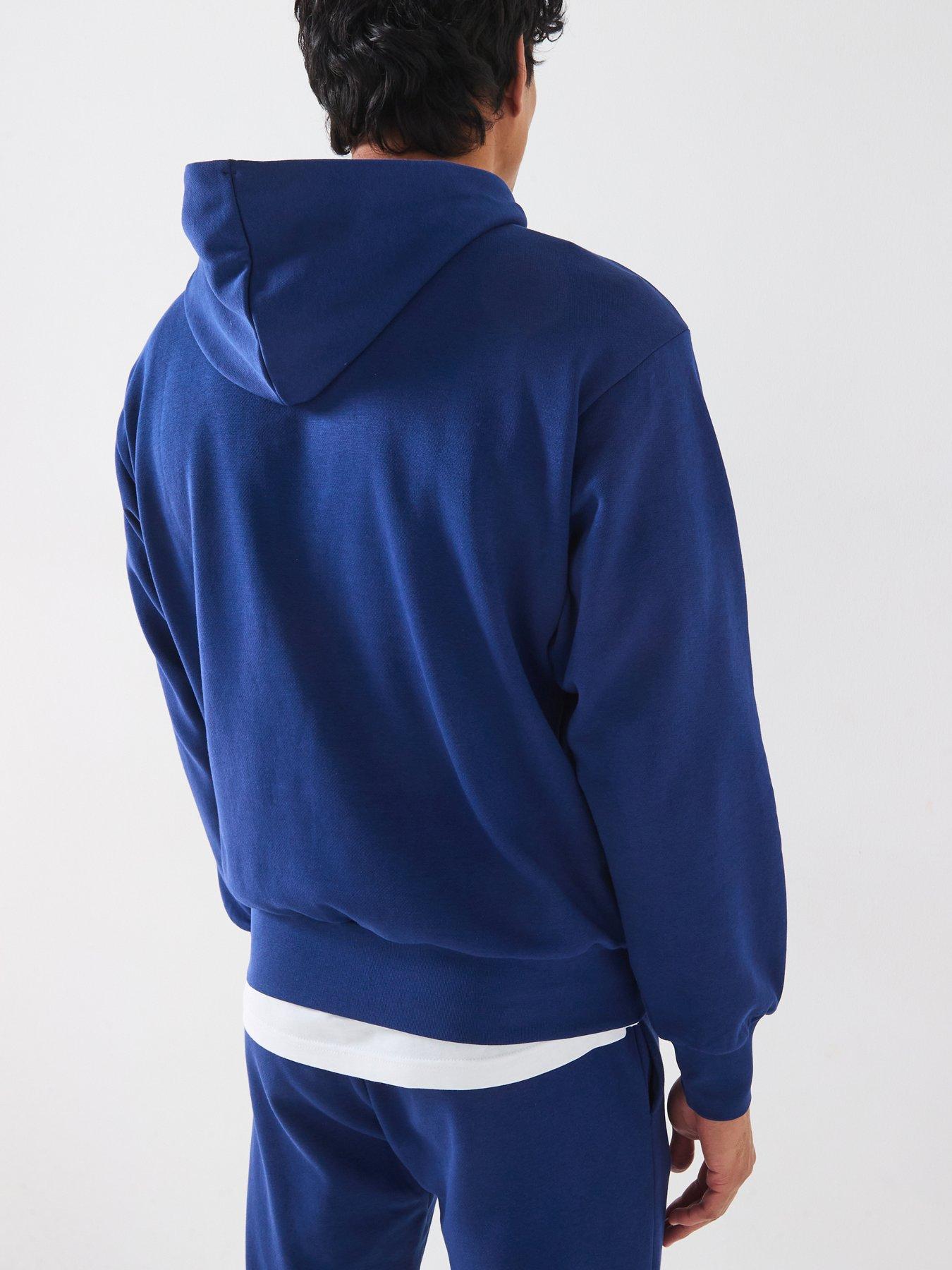 adidas-sportswear-mens-essentials-feelcozy-fleece-hoodie-bluestillFront