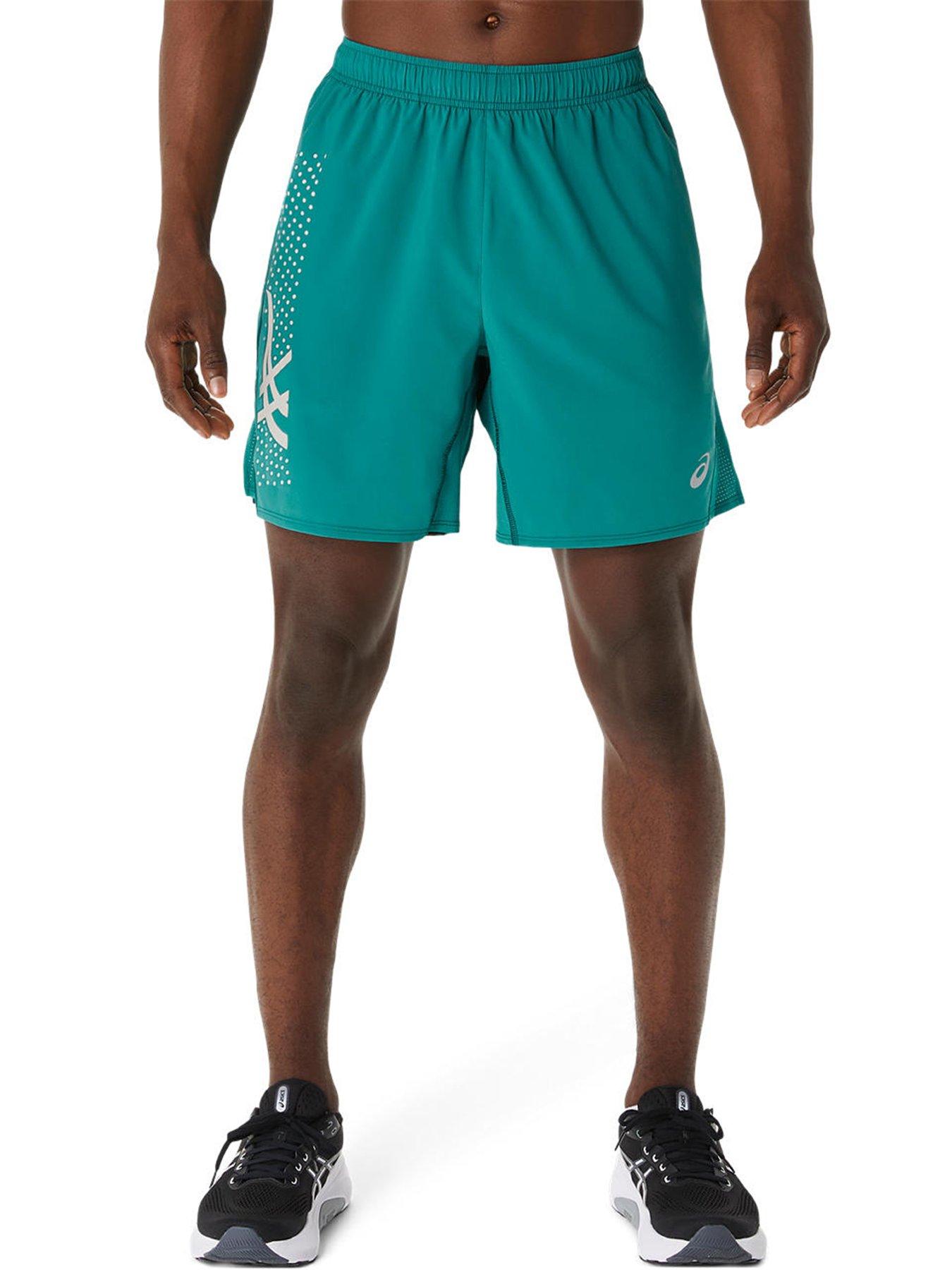 asics-mens-running-icon-7inch-shorts-green