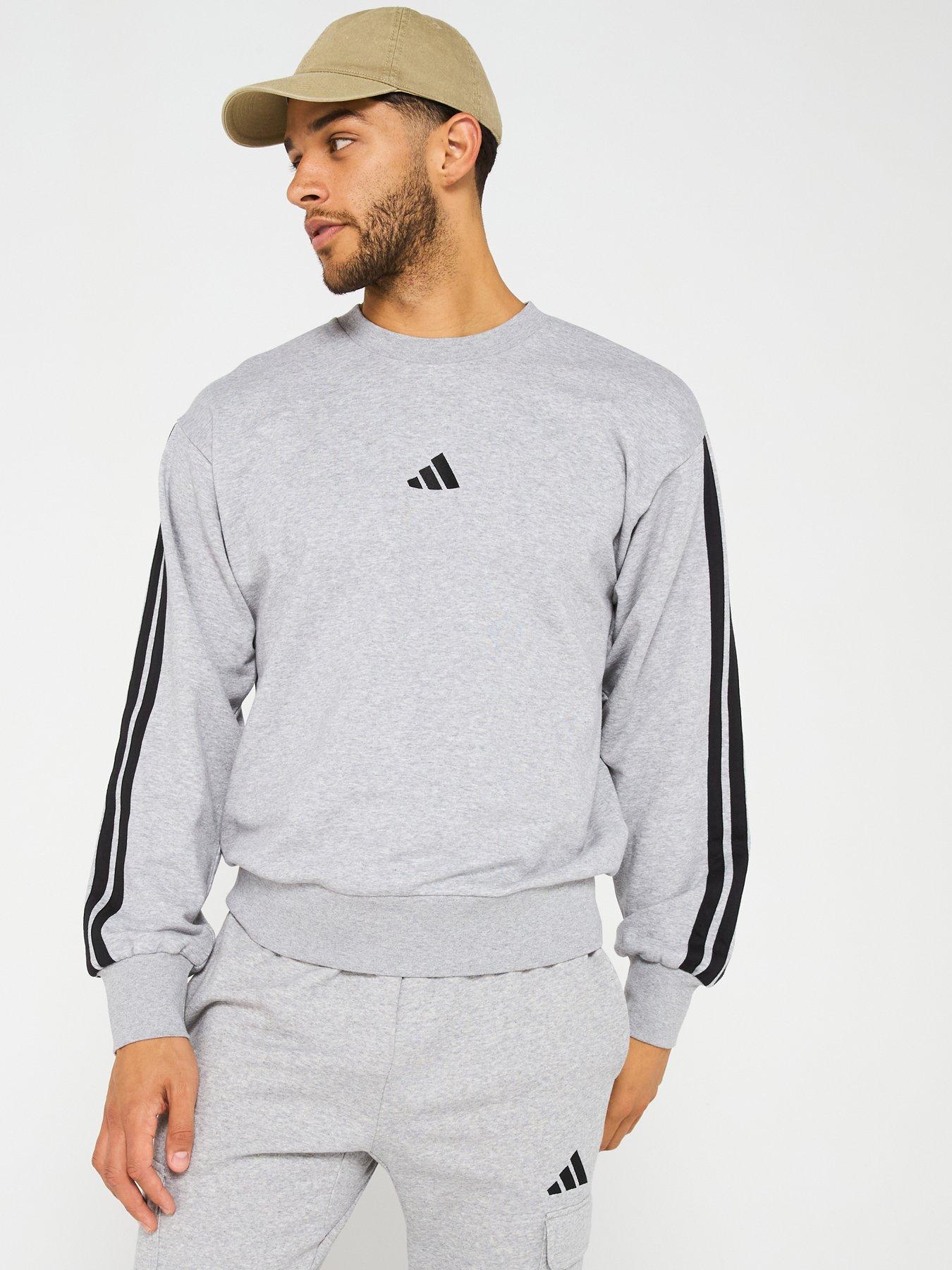 adidas-sportswear-mens-essentials-3-stripe-french-terry-sweatshirt-grey