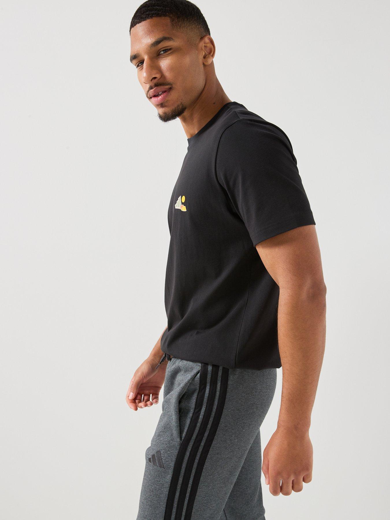 Image 4 of 4 of adidas Sportswear Mens Essentials 3-Stripe Fleece Joggers - Dark Grey Heather/Black