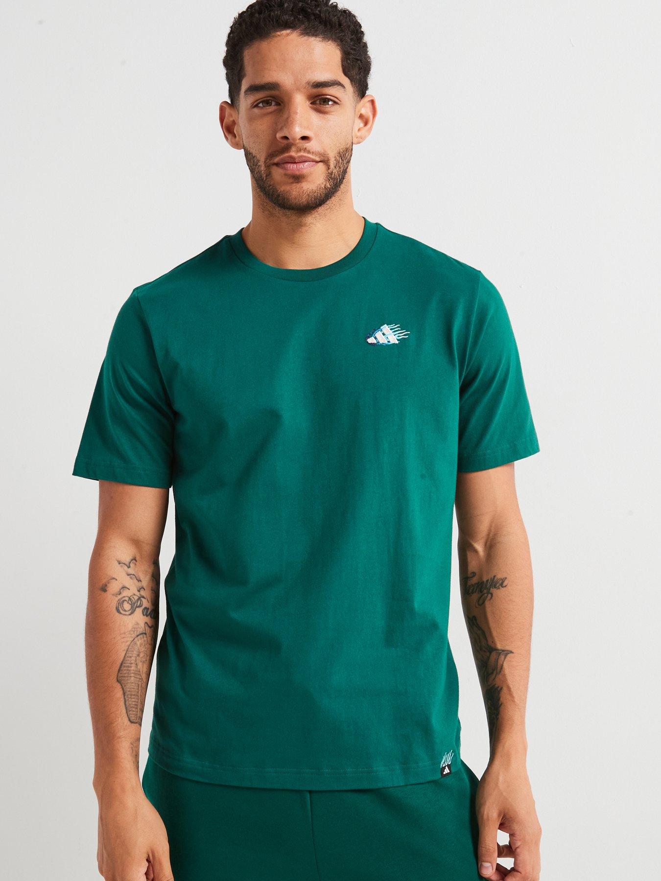 undefined Mens Lounge Mini Embroidery Graphic T-Shirt - Green