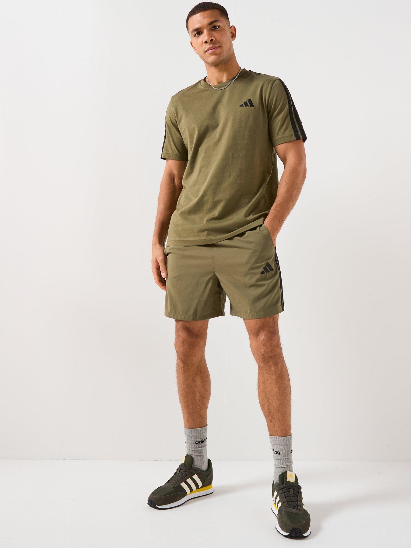 Image 3 of 5 of adidas Sportswear Men's Essentials 3-Stripe Chelsea Shorts - Green