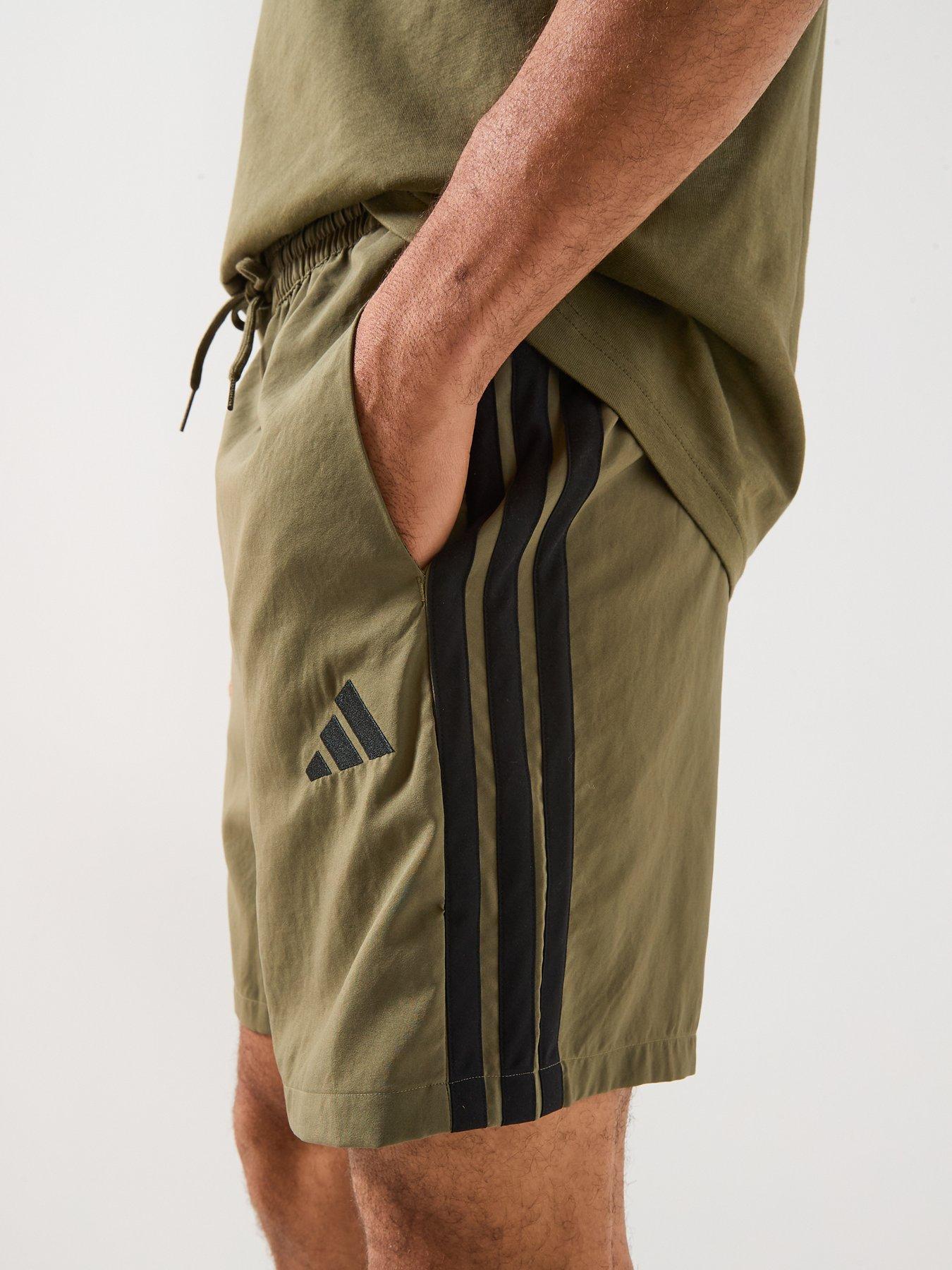 Image 4 of 5 of adidas Sportswear Men's Essentials 3-Stripe Chelsea Shorts - Green