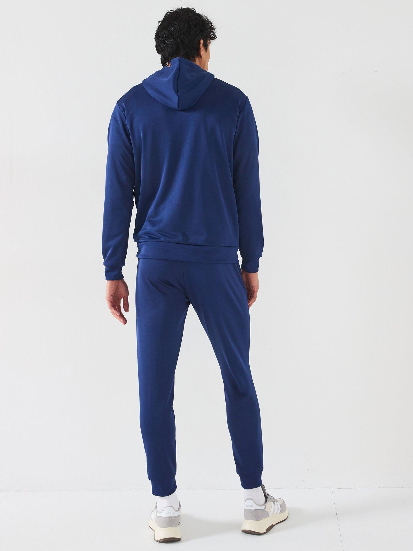 adidas-sportswear-mens-sportswear-french-terry-hooded-tracksuit-bluestillFront