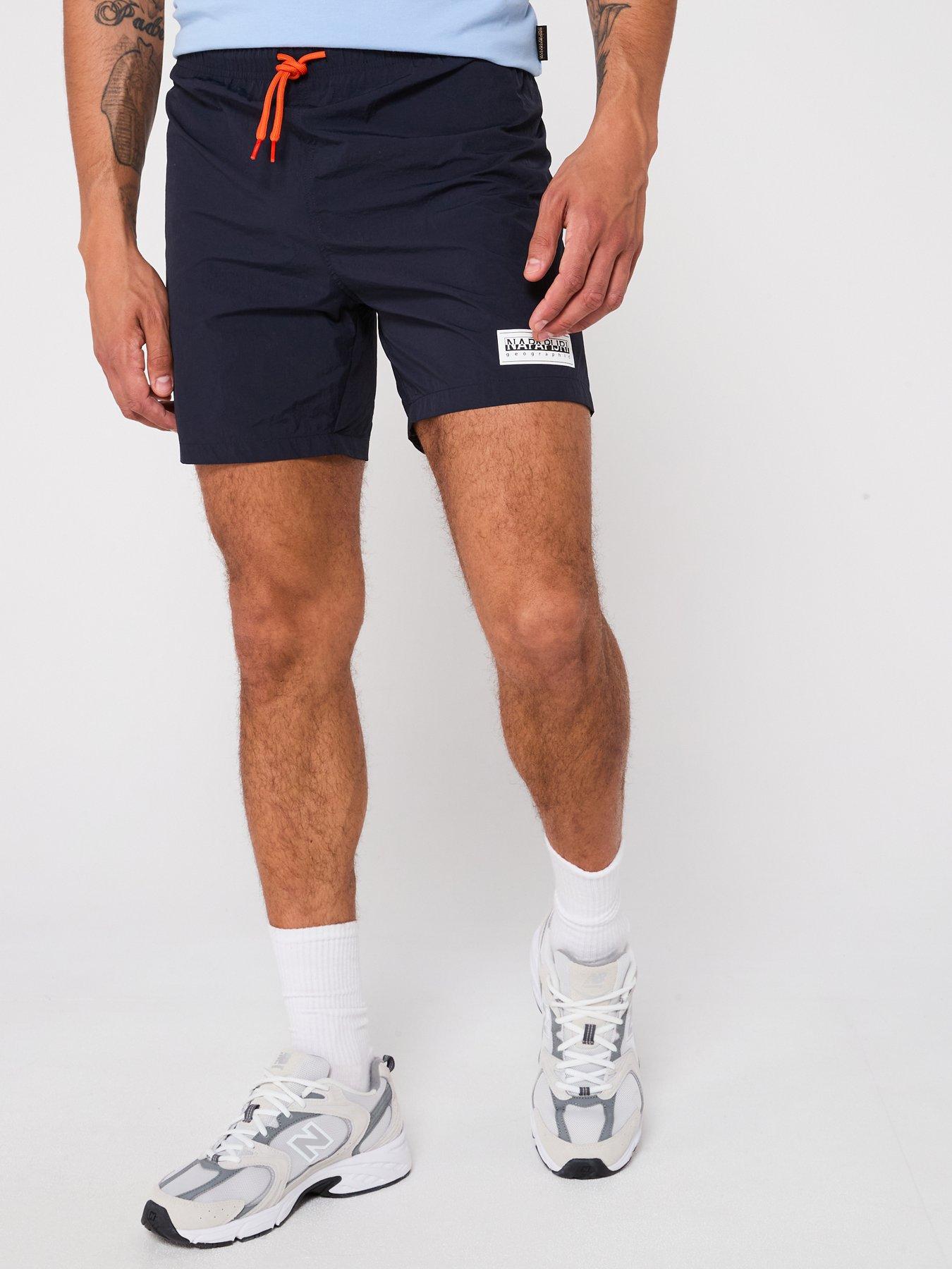 NAPAPIJRI Mens V-Box Logo Shorts - Navy