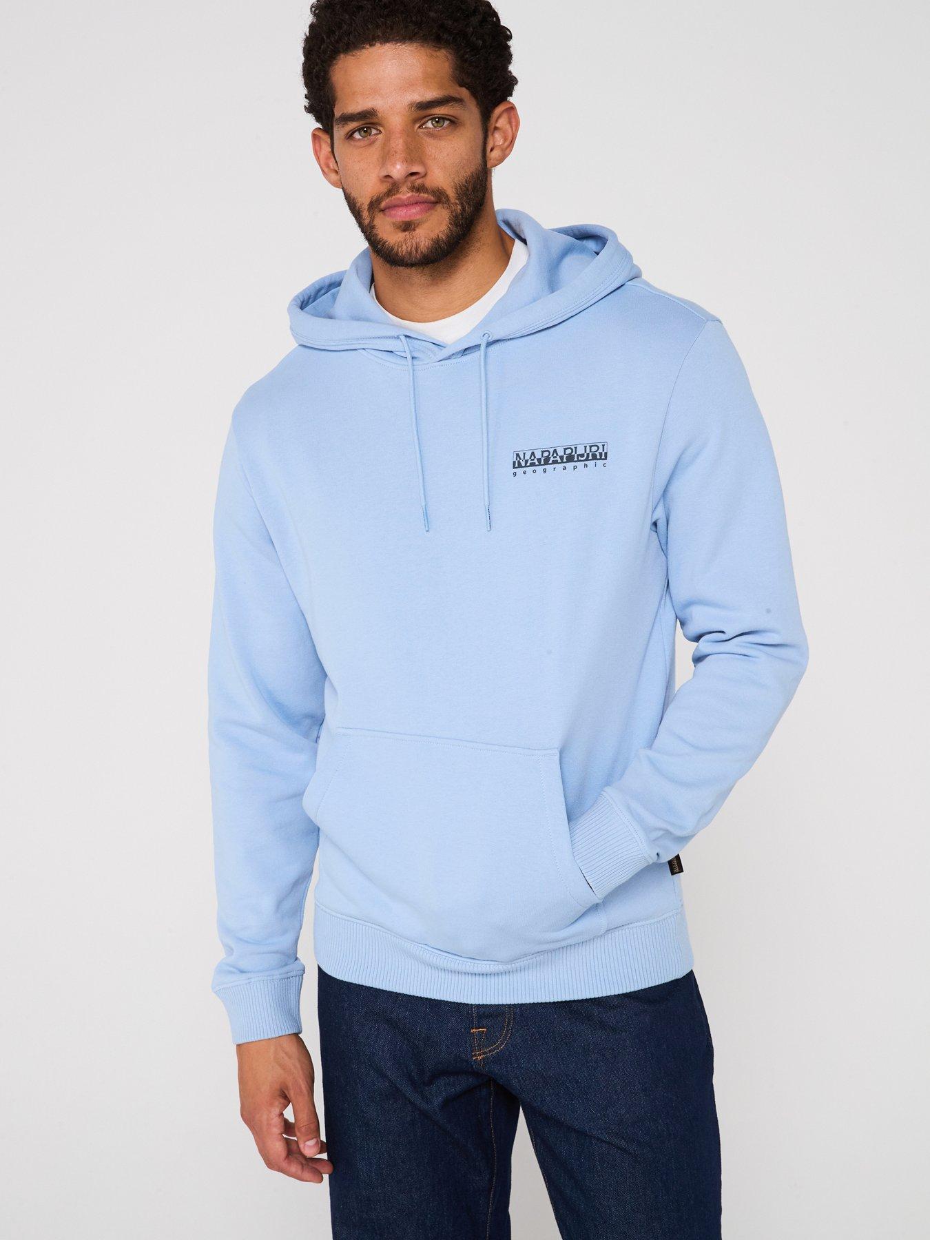 Image 1 of 5 of NAPAPIJRI Men's Back Graphic Overhead Hoodie - Blue