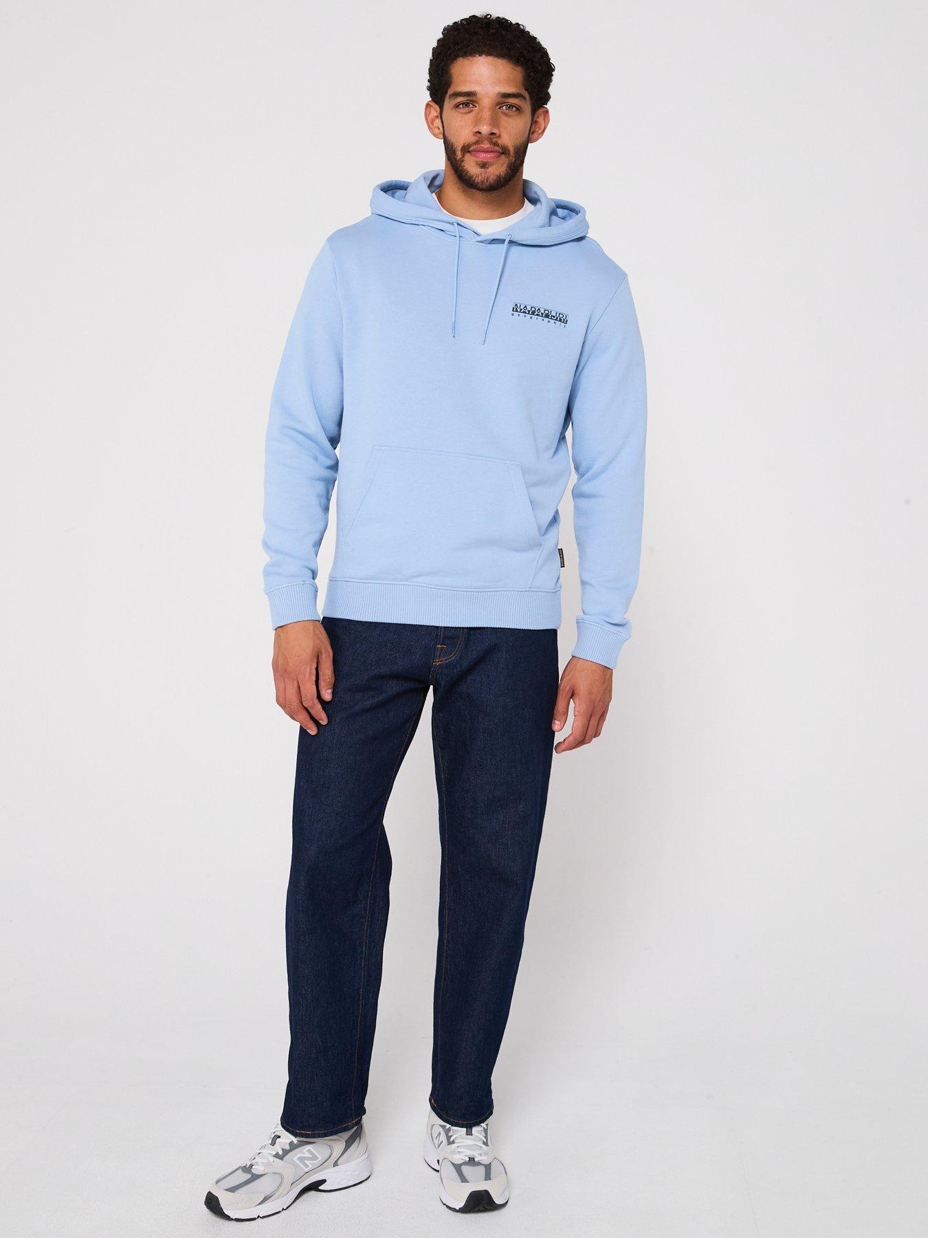 Image 3 of 5 of NAPAPIJRI Men's Back Graphic Overhead Hoodie - Blue