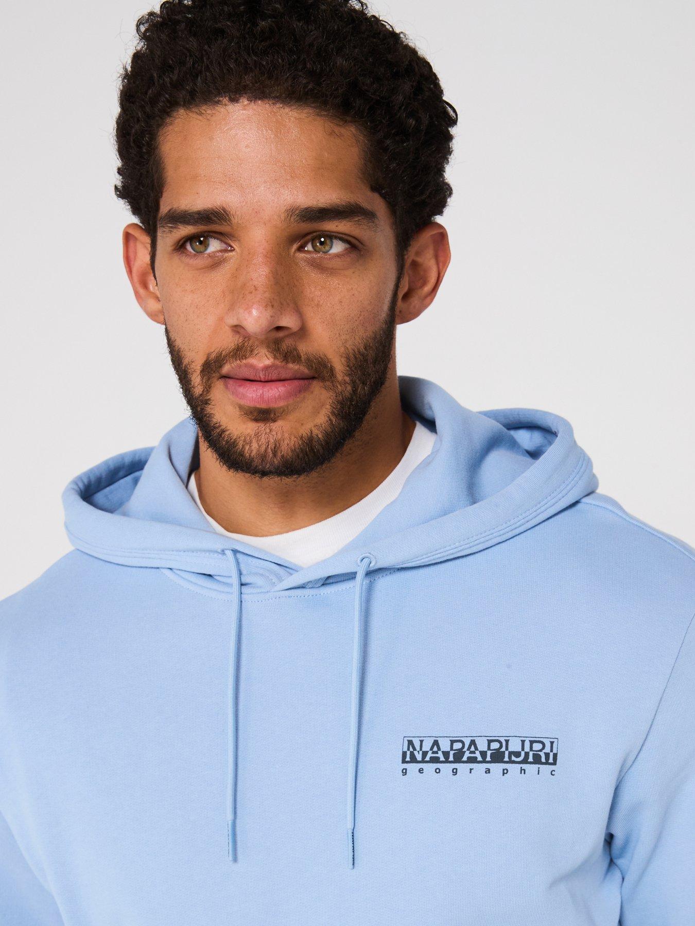 Image 4 of 5 of NAPAPIJRI Men's Back Graphic Overhead Hoodie - Blue