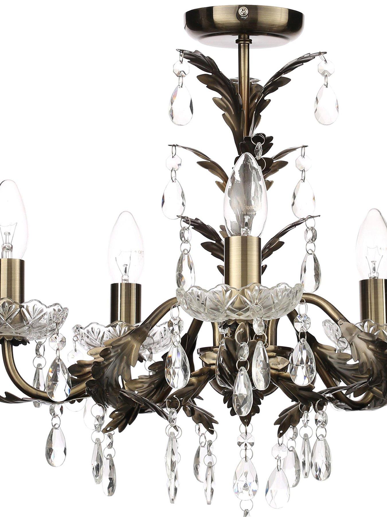 bhs-paisley-5-light-flush-chandelier-antique-brassoutfit