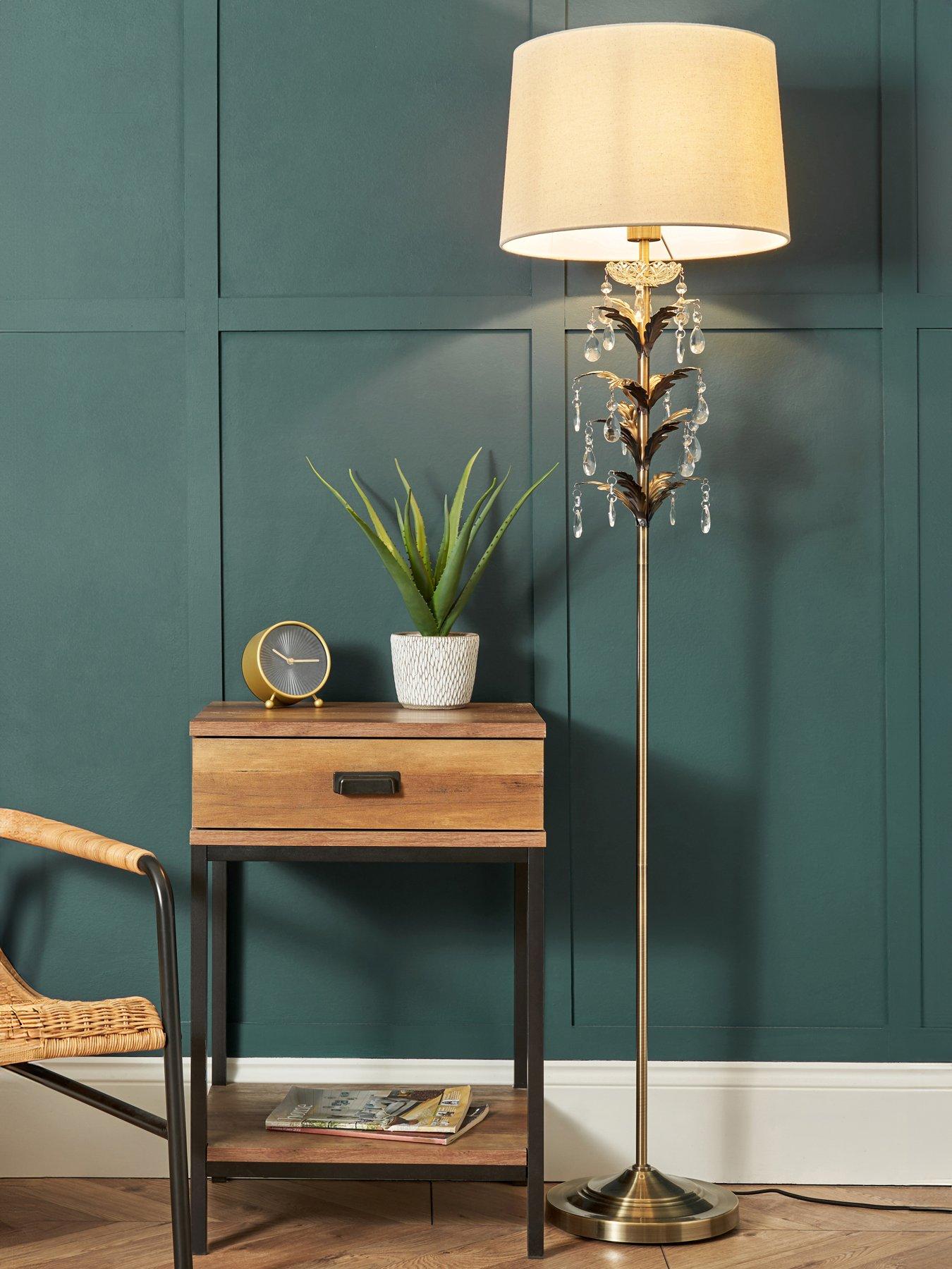 BHS Paisley Floor Lamp - Antique Brass