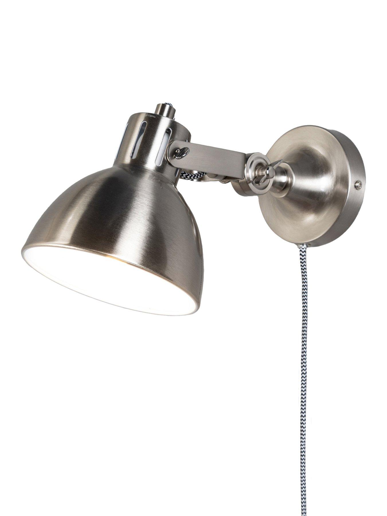 Image 3 of 4 of BHS Daria Plug In Wall Light - Satin Nickel