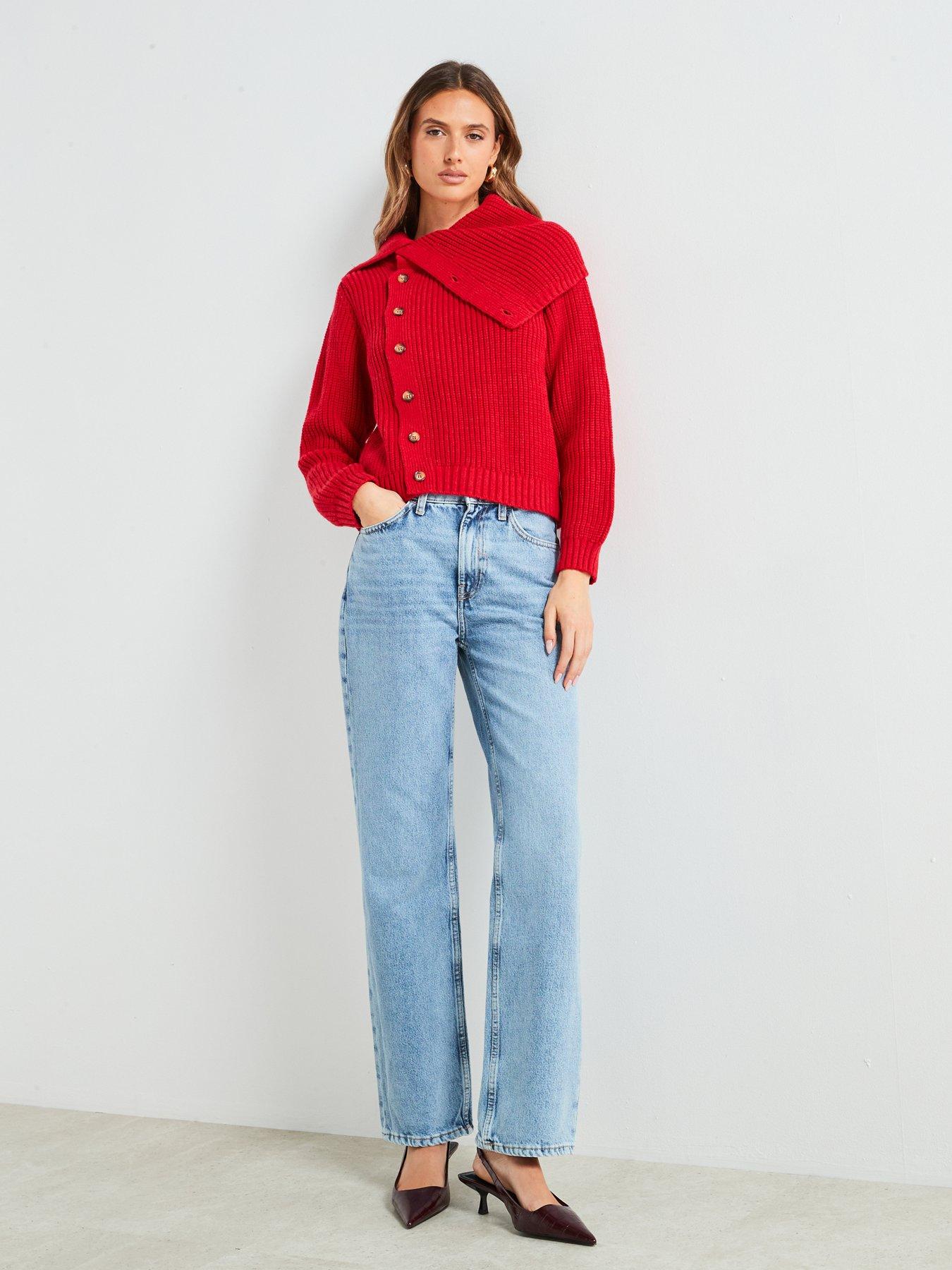 Image 3 of 6 of Mango Matilda Mid Rise Straight Jeans - Blue
