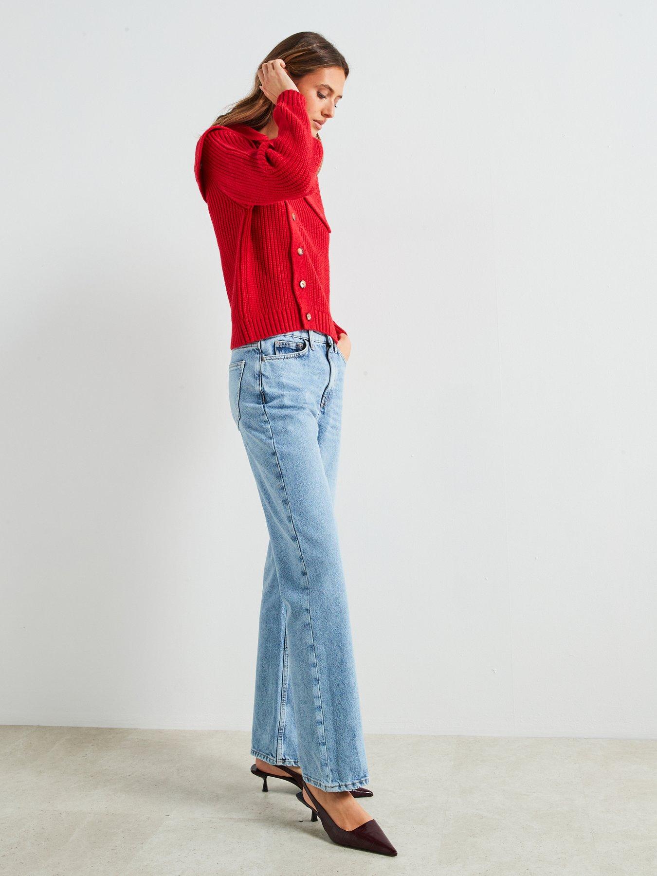 Image 5 of 6 of Mango Matilda Mid Rise Straight Jeans - Blue