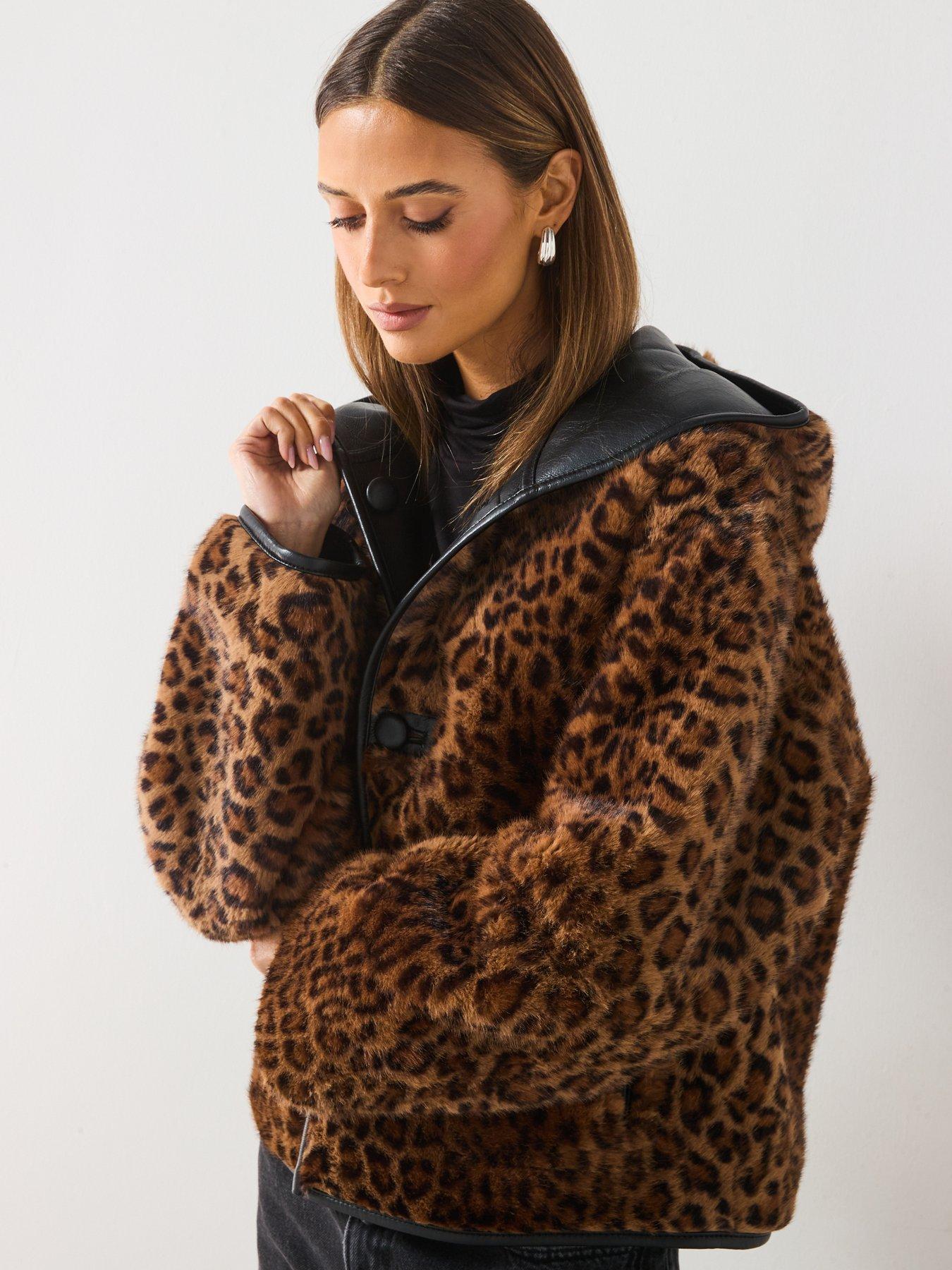 Mango Reversible Leopard Jacket Black Very Ireland