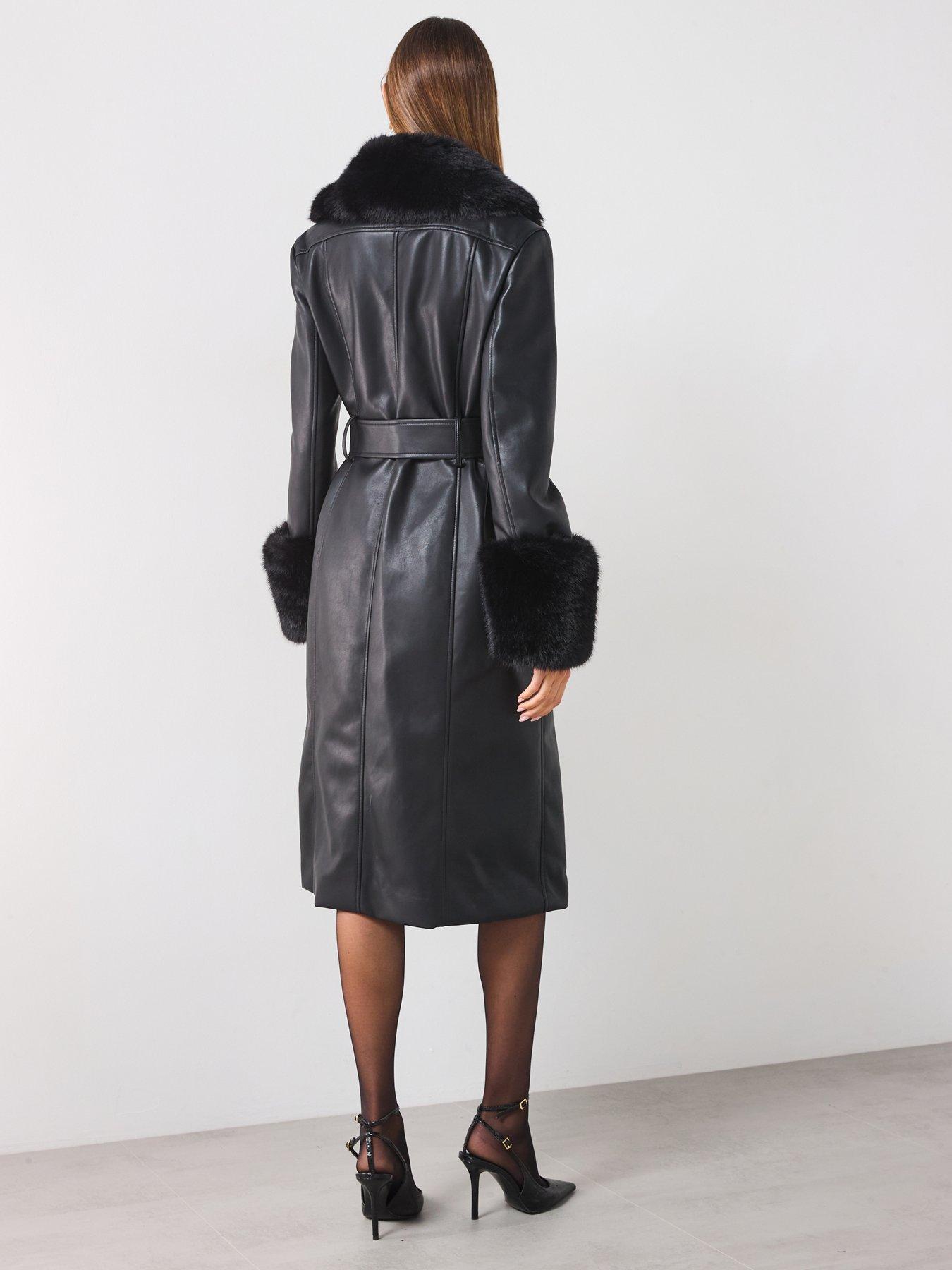 mango-leather-effect-coat-with-faux-fur-effect-trim-blackstillFront