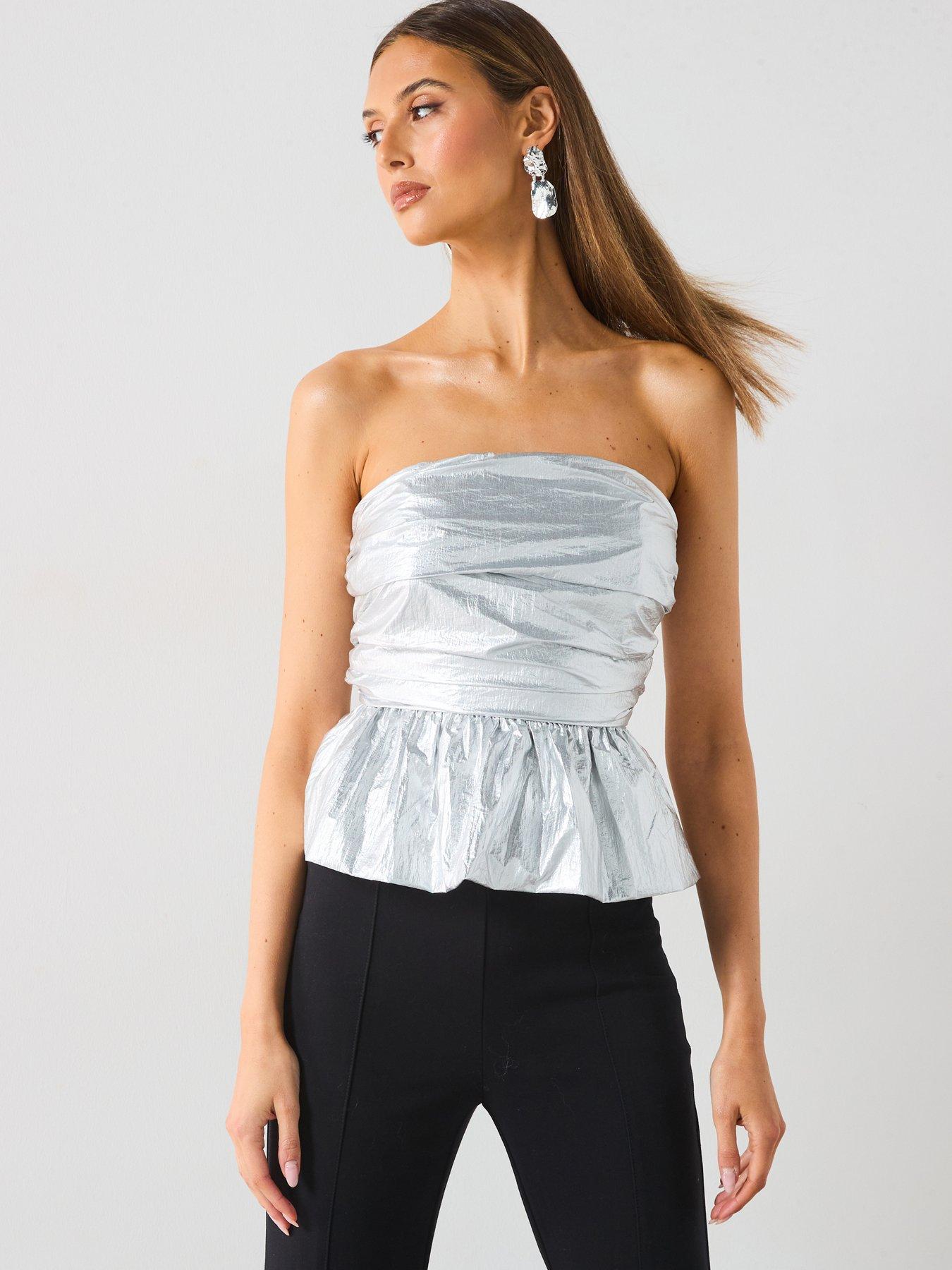 mango-silver-bandeau-top