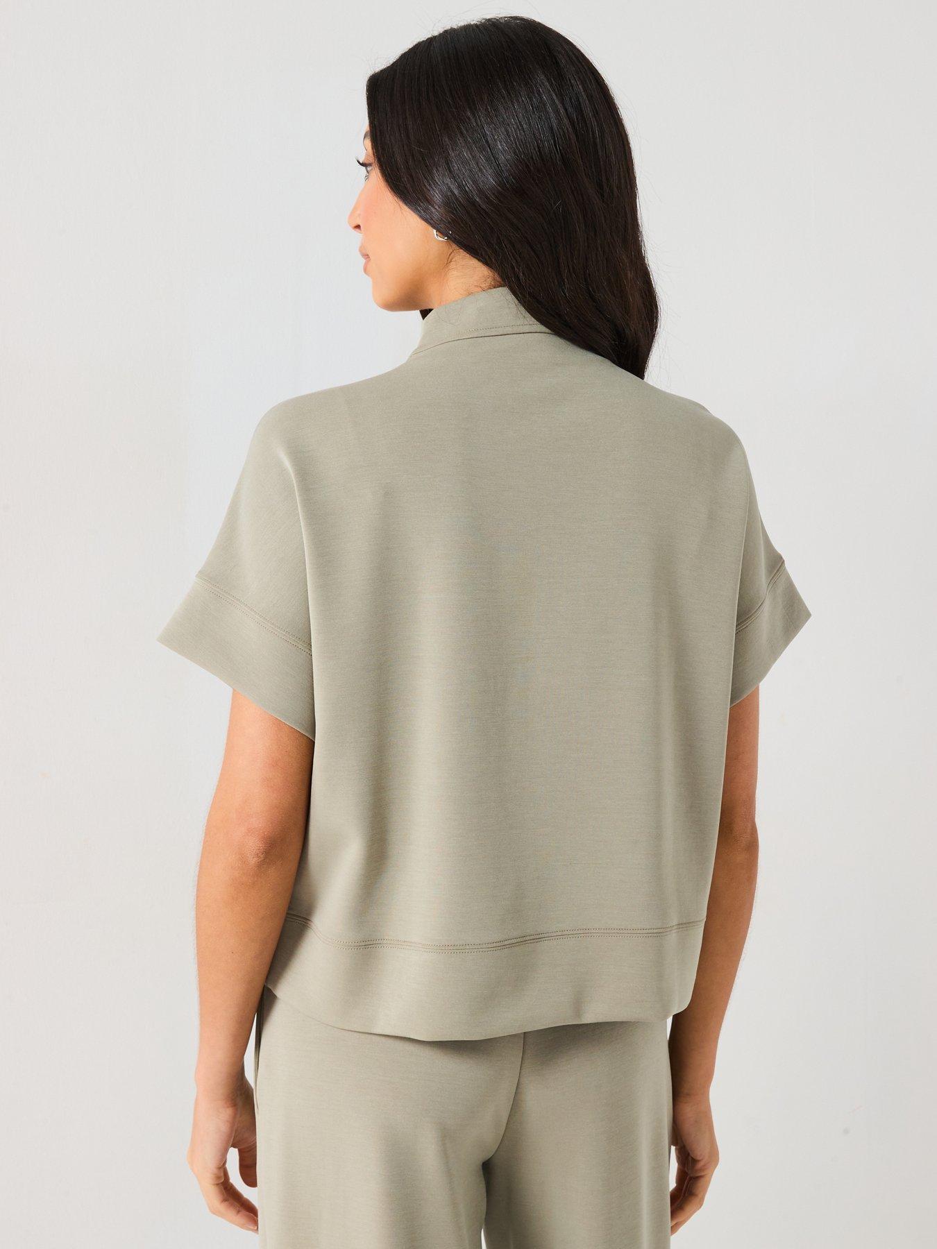 v-by-very-half-zip-premium-sweat-top-greenstillFront
