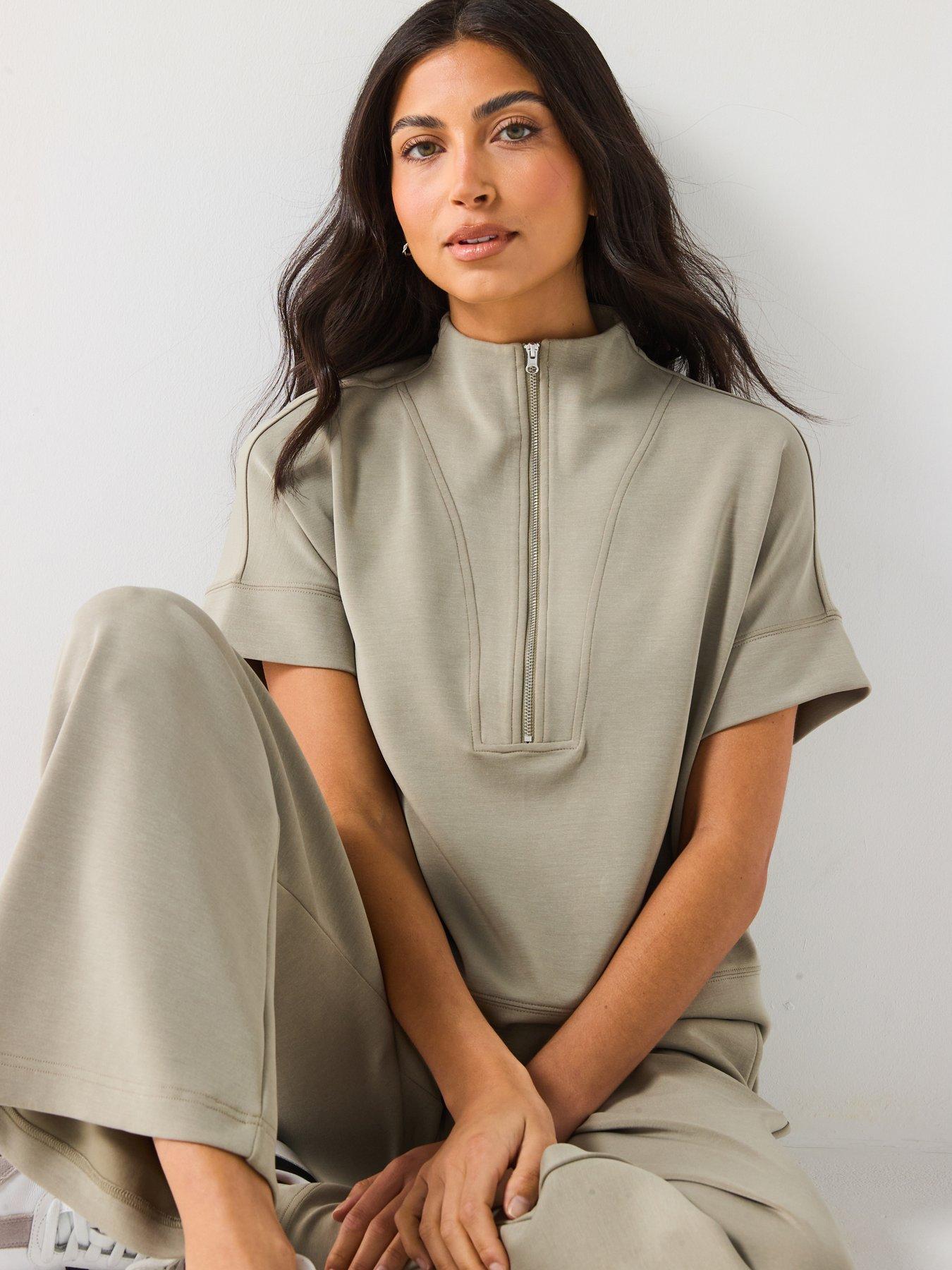 v-by-very-half-zip-premium-sweat-top-greendetail