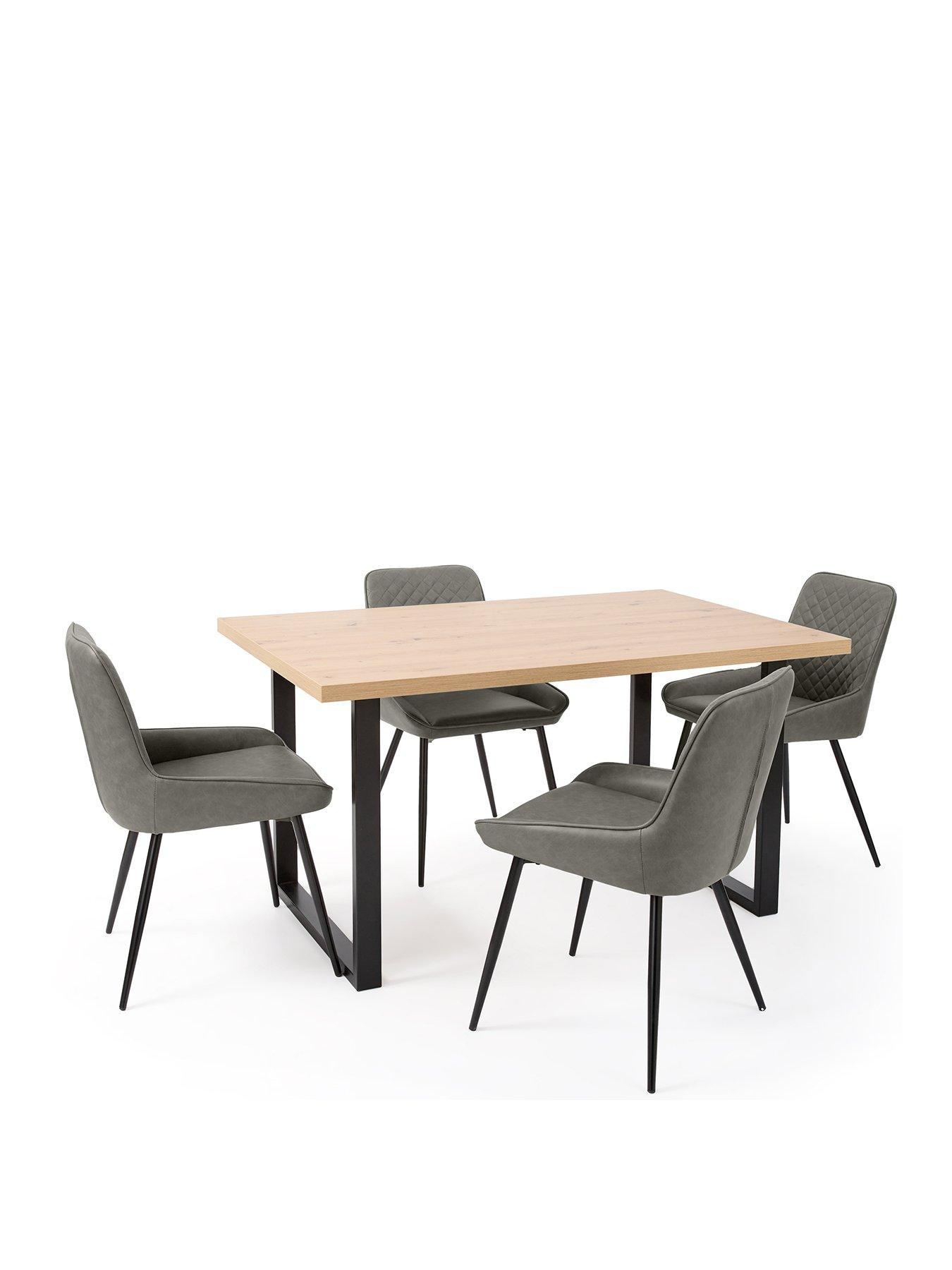 very-home-burton-140-cmnbspdining-table-4-sorena-dining-chairs-artisan-oakgreystillFront