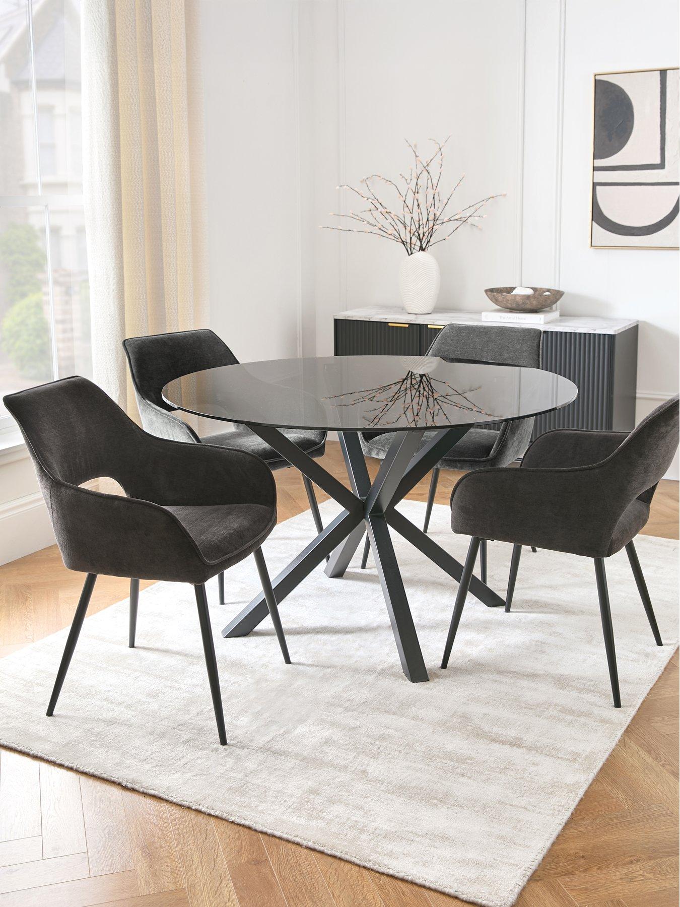 very-home-chopstick-black-120cm-round-dining-table-4-sheldon-charcoal-chairsfront