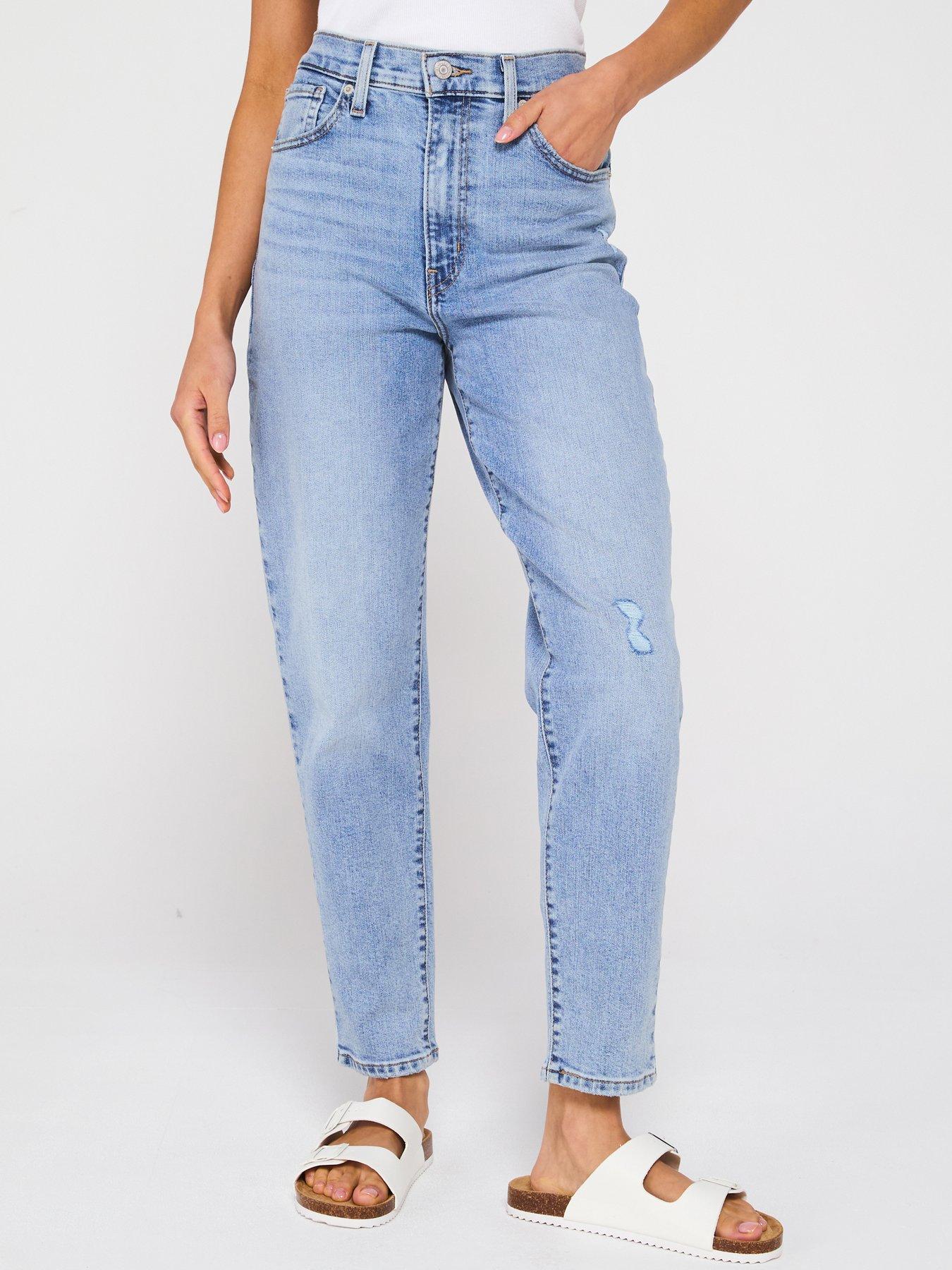 undefined High-waisted Mom Jeans - Emerging Energy - Blue