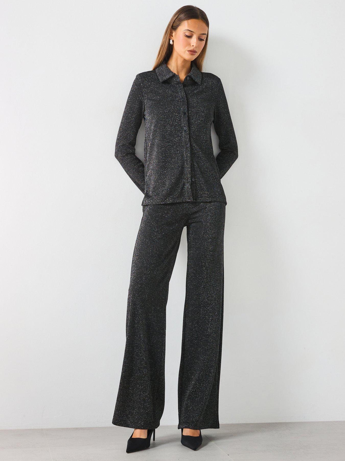 mango-lurex-flared-trousers-greydetail