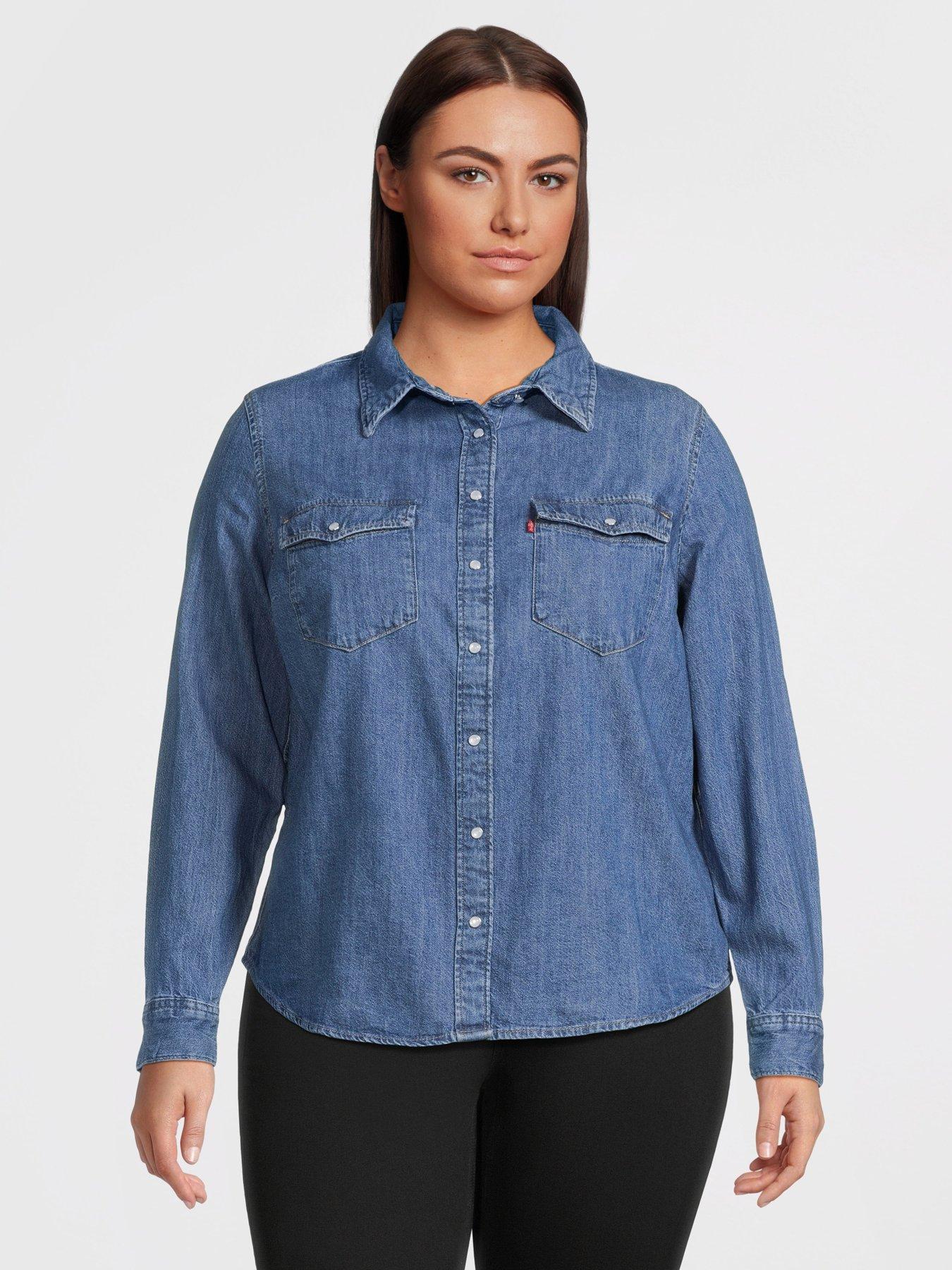 Image 1 of 5 of Levi's Plus Essential Western Shirt (plus Size) - Going Steady 5&nbsp;- Blue