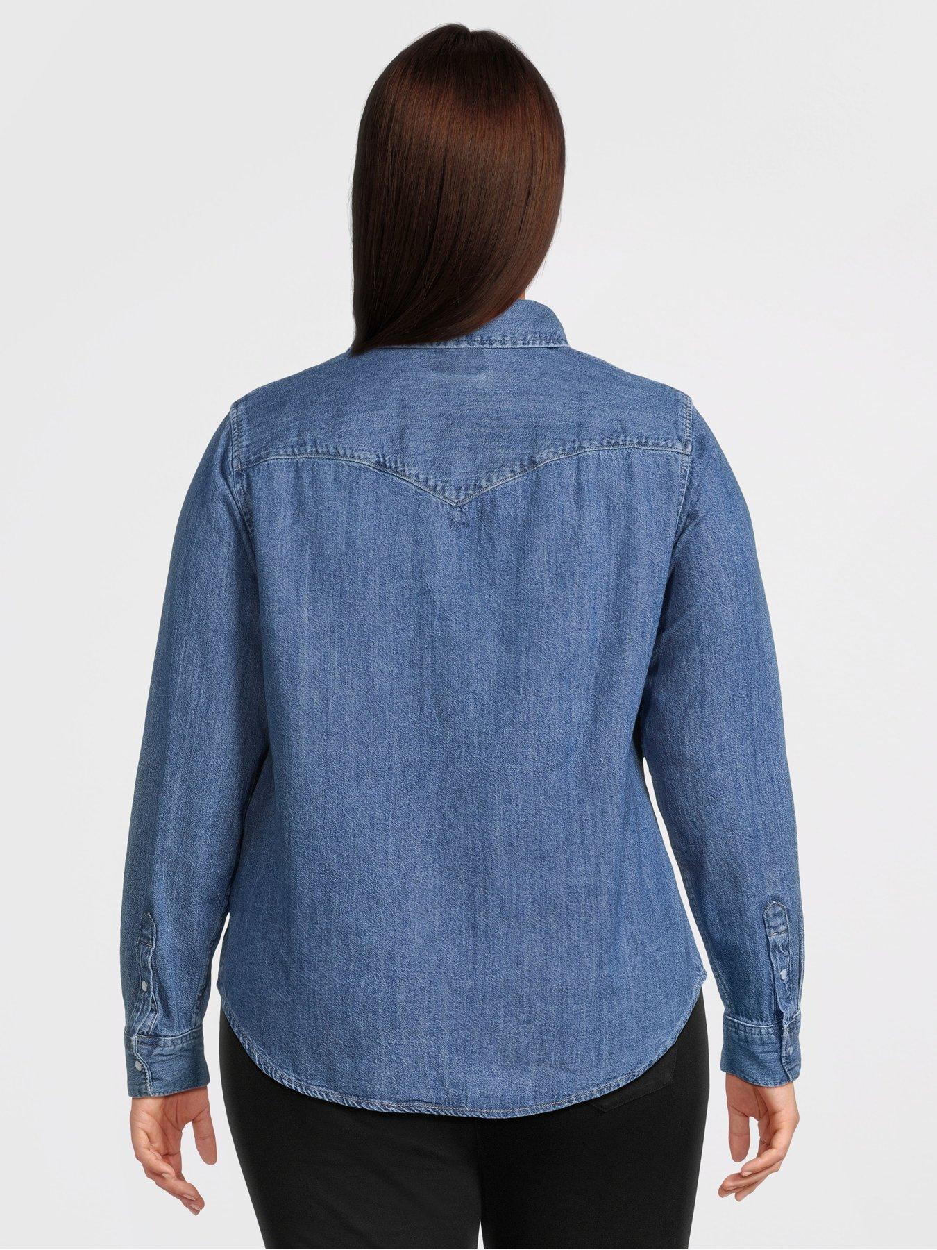 Image 2 of 5 of Levi's Plus Essential Western Shirt (plus Size) - Going Steady 5&nbsp;- Blue