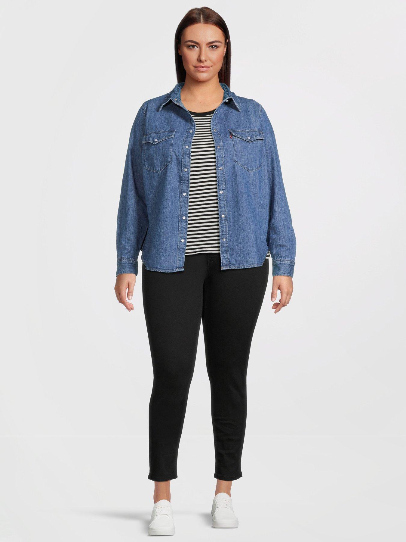 Image 3 of 5 of Levi's Plus Essential Western Shirt (plus Size) - Going Steady 5&nbsp;- Blue
