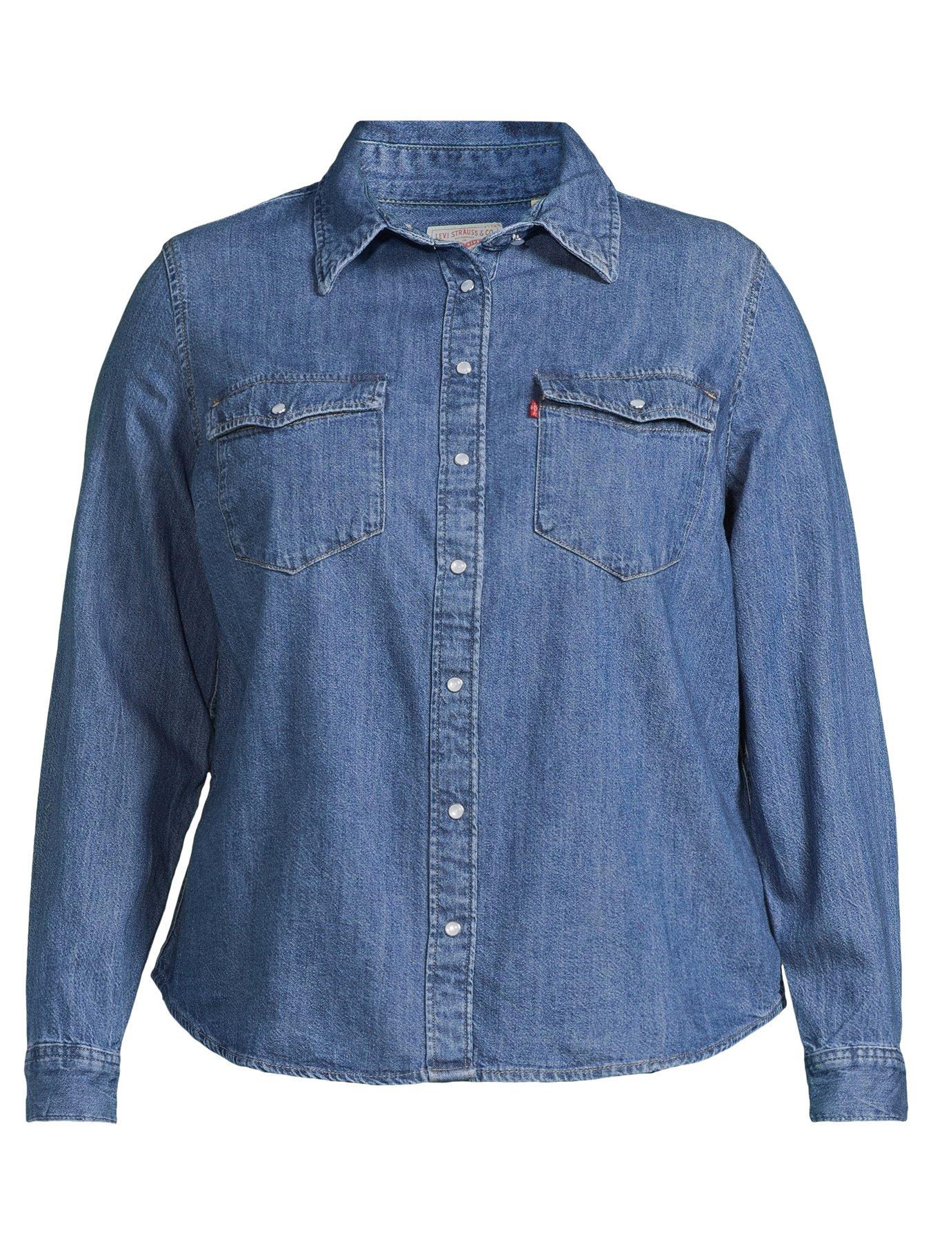 Image 5 of 5 of Levi's Plus Essential Western Shirt (plus Size) - Going Steady 5&nbsp;- Blue