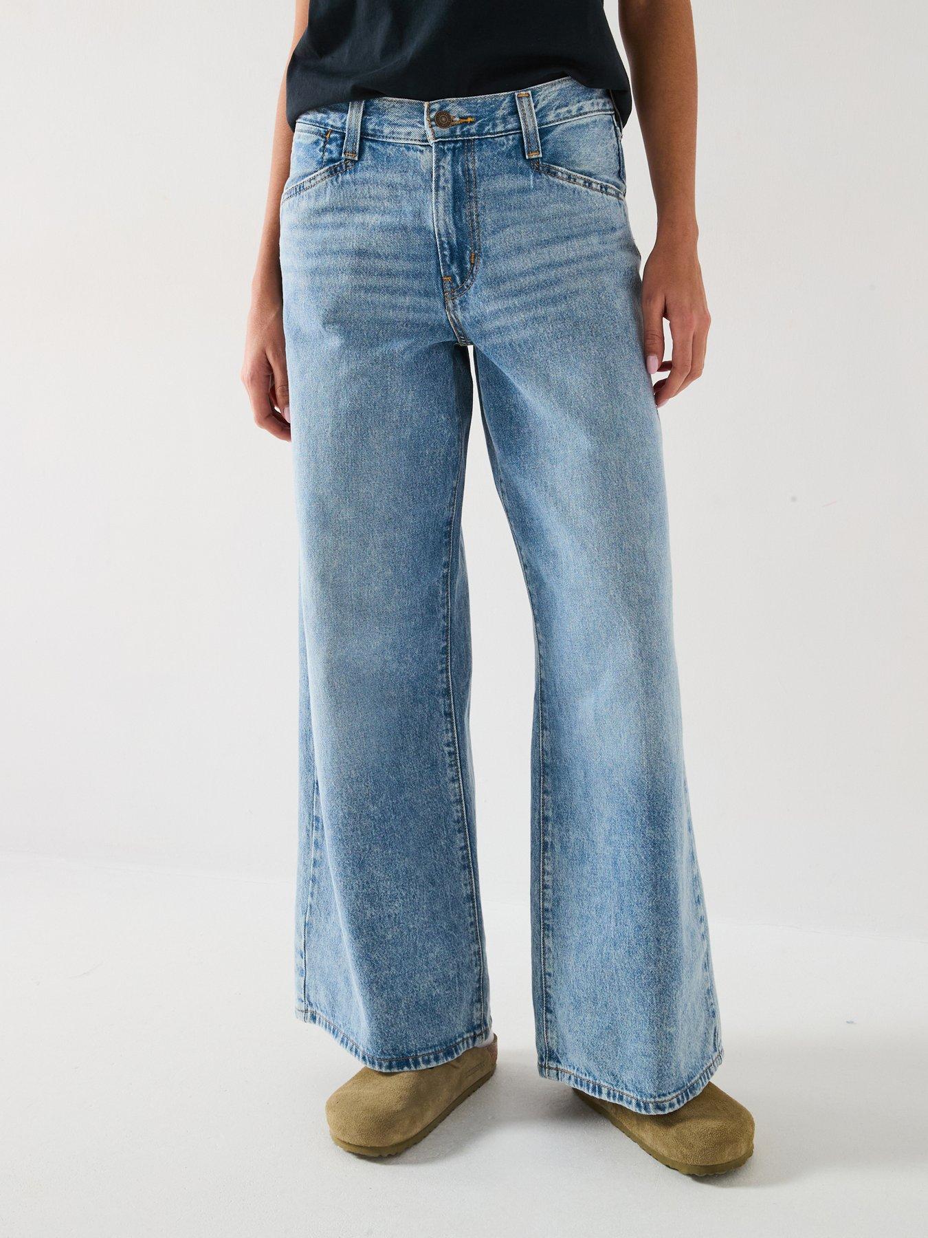 Image 1 of 6 of Levi's 94 Baggy Wide Leg Jeans - Light Touch&nbsp;- Blue