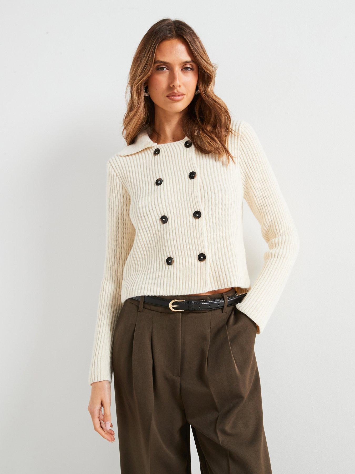 mango-cream-button-cardigan-natural