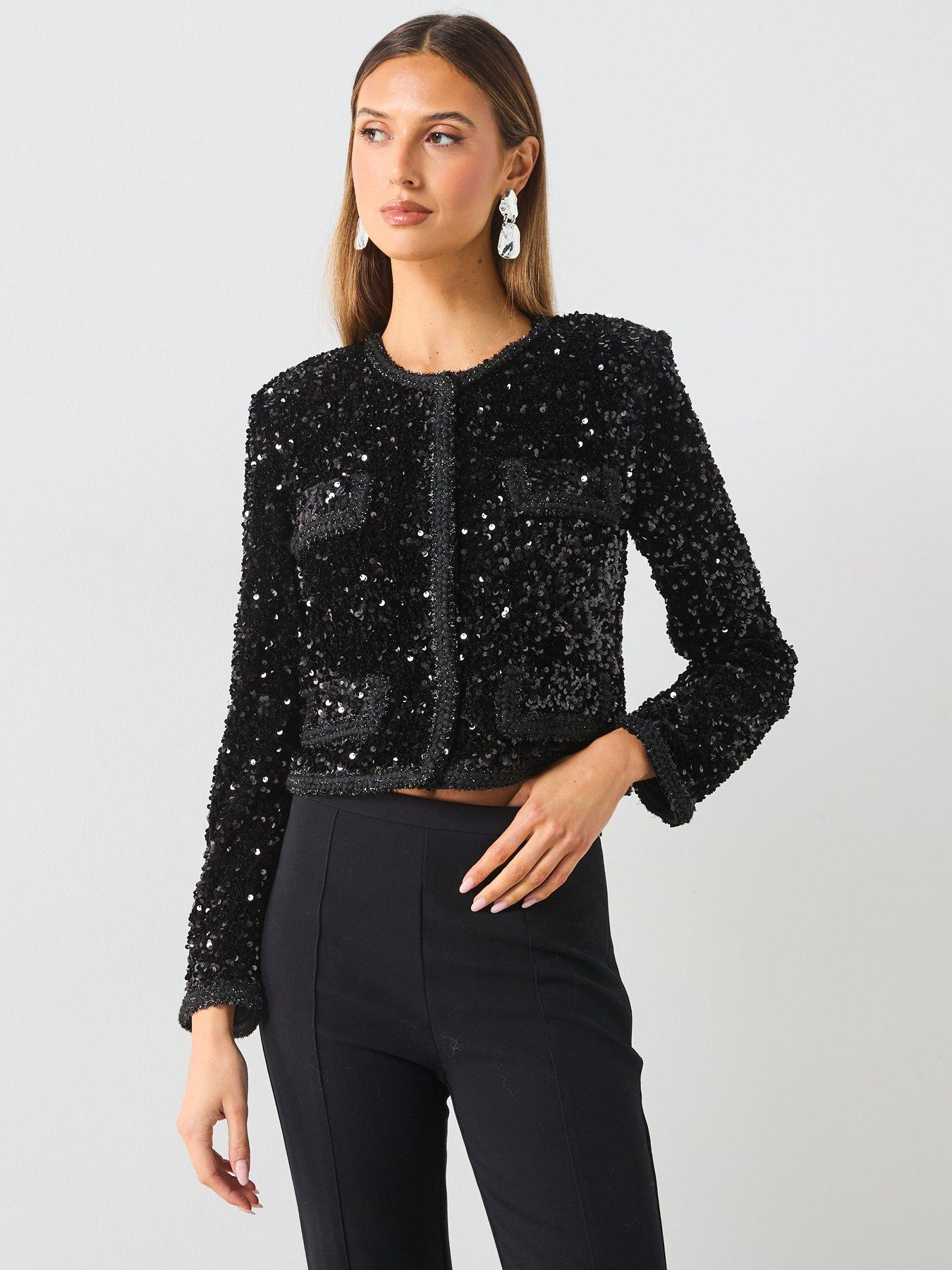 mango-sequin-jacket-blackoutfit