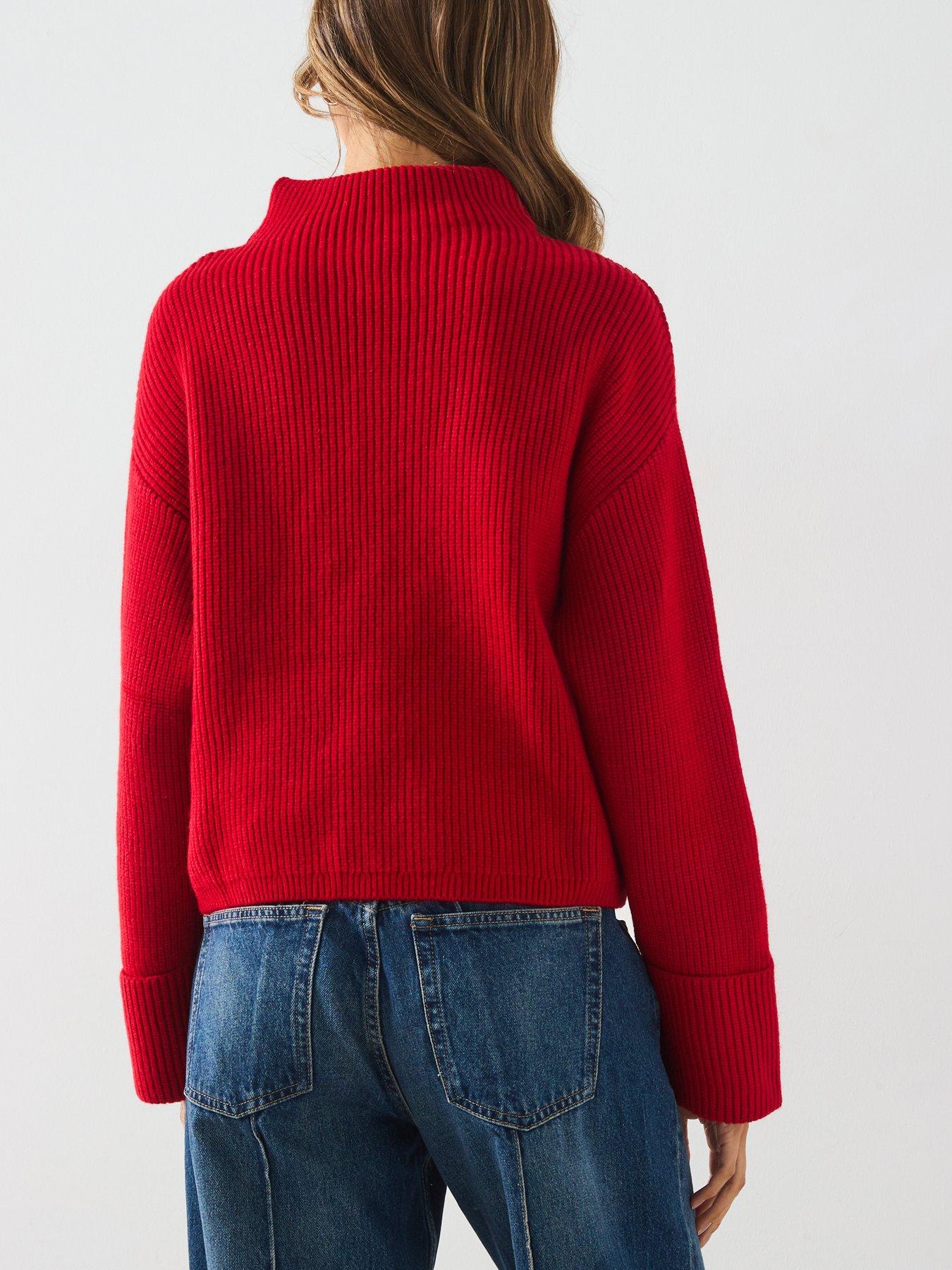 mango-roll-neck-jumper-redstillFront