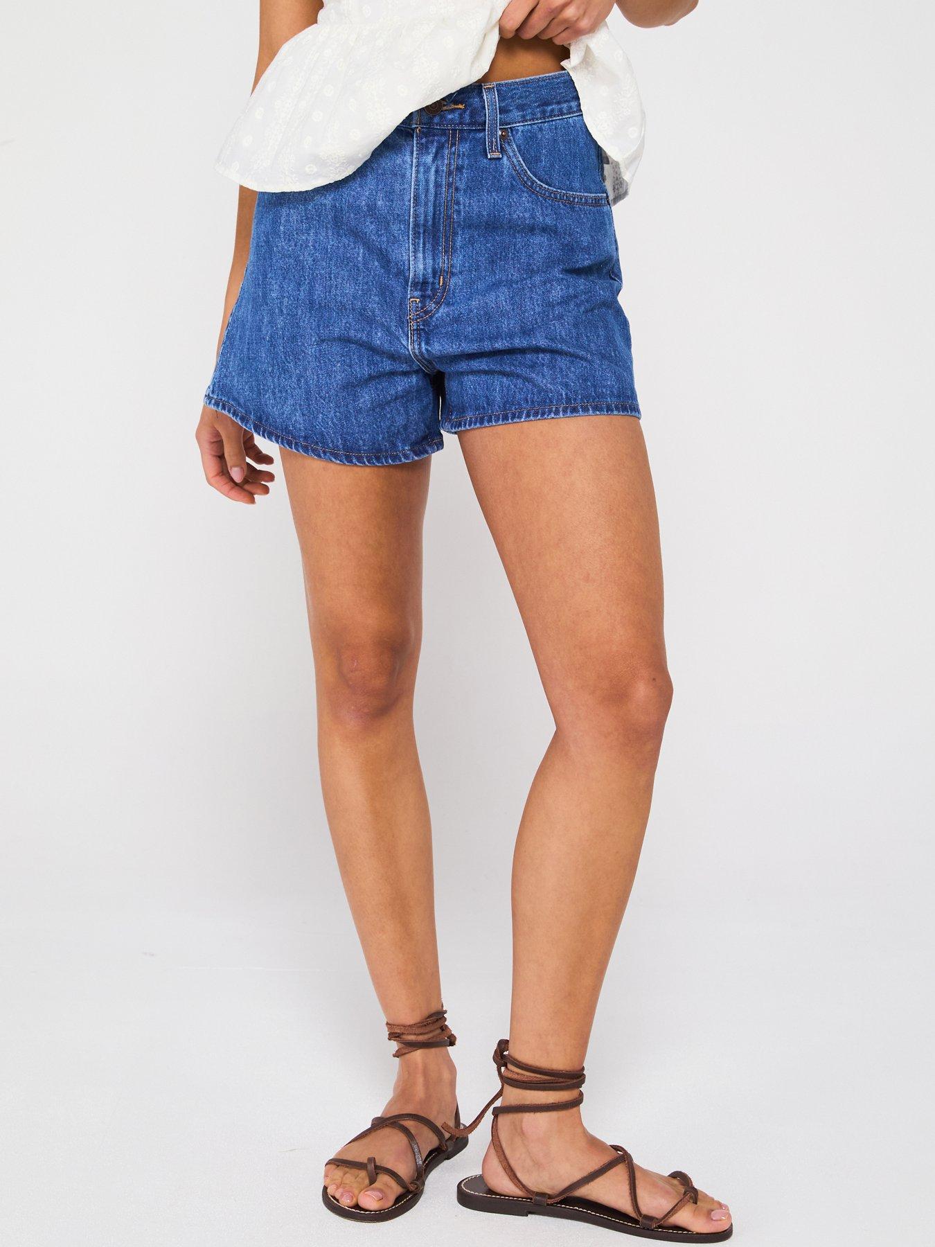 undefined High-waisted Mom Shorts - Amazing - Blue