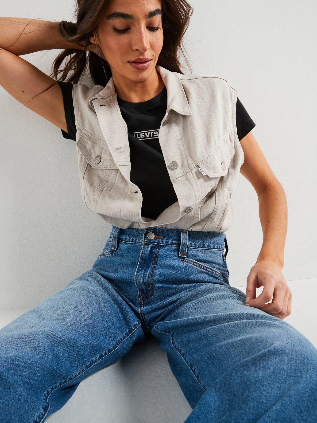 Image 4 of 6 of Levi's 94 Baggy Wide Leg Jeans - Cool Vertical - Blue