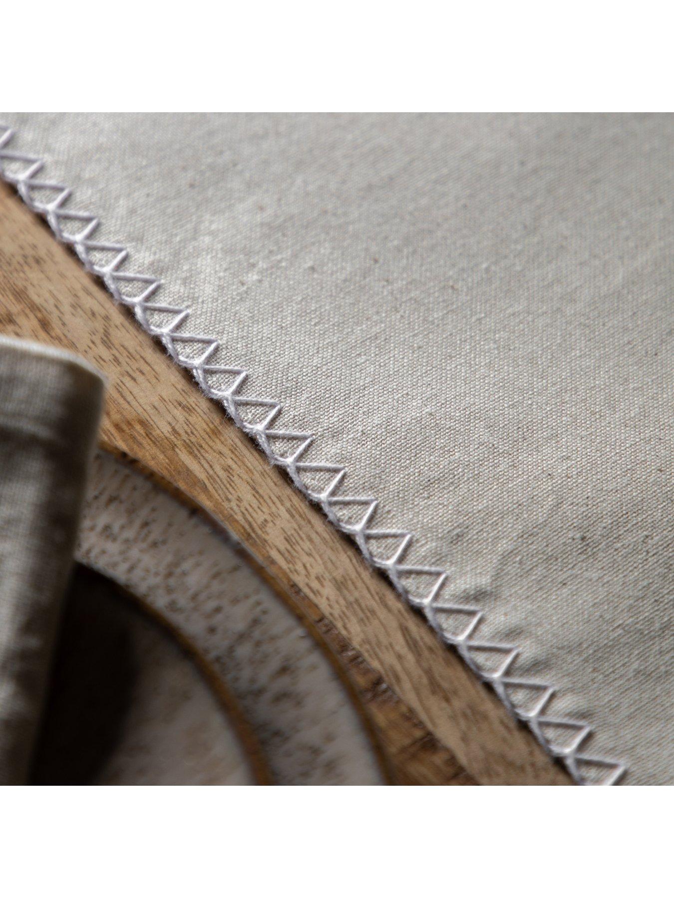 Image 3 of 6 of Gallery Direct Linen Effect Table Runner -&nbsp;Cream