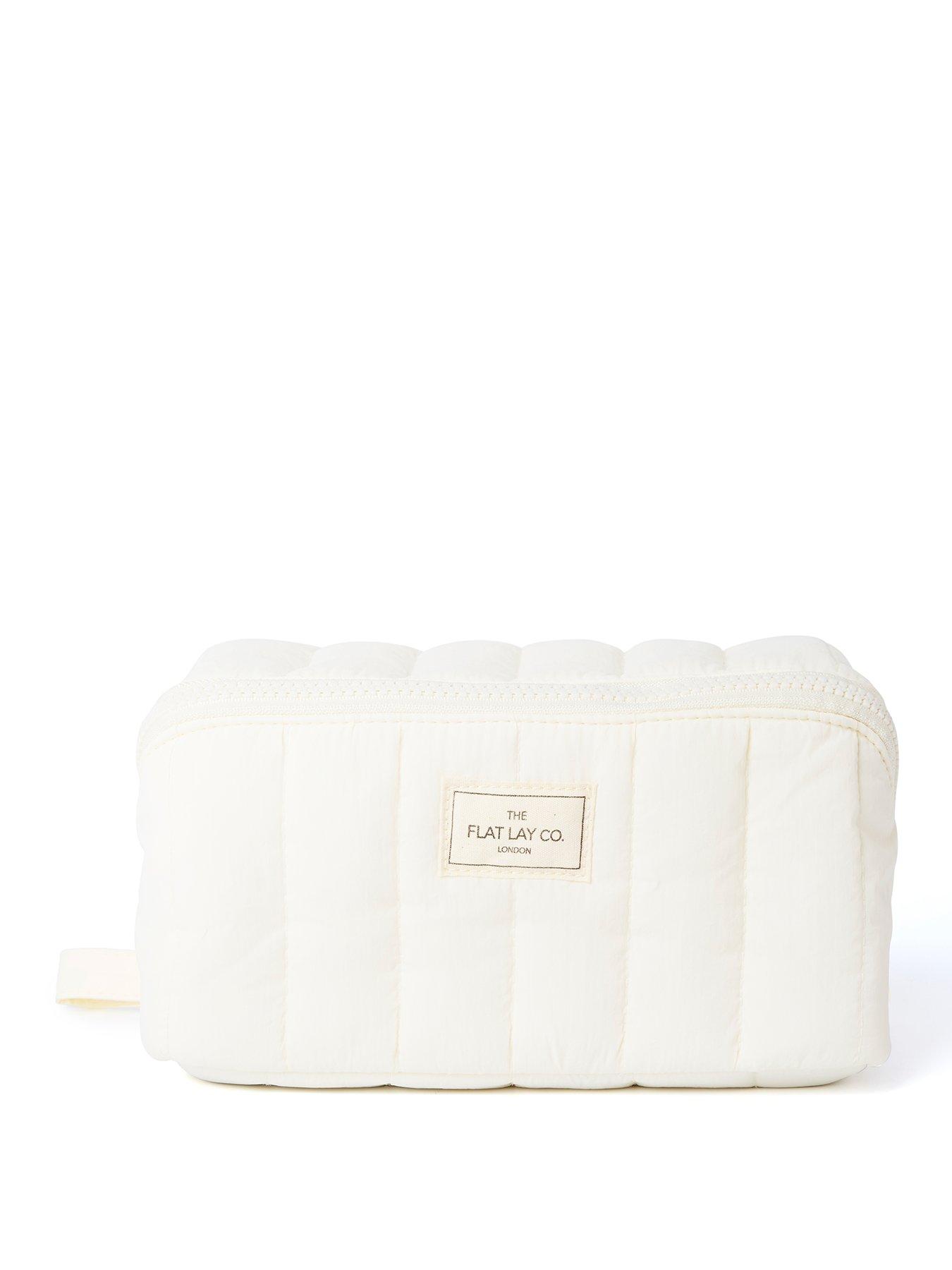 Image 1 of 6 of The Flat Lay Co. Marshmallow Makeup Box Bag in Vanilla