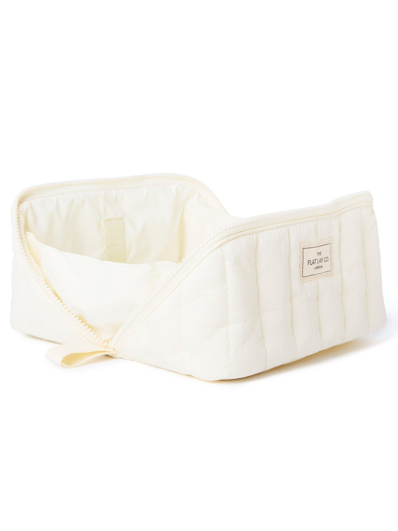 Image 2 of 6 of The Flat Lay Co. Marshmallow Makeup Box Bag in Vanilla